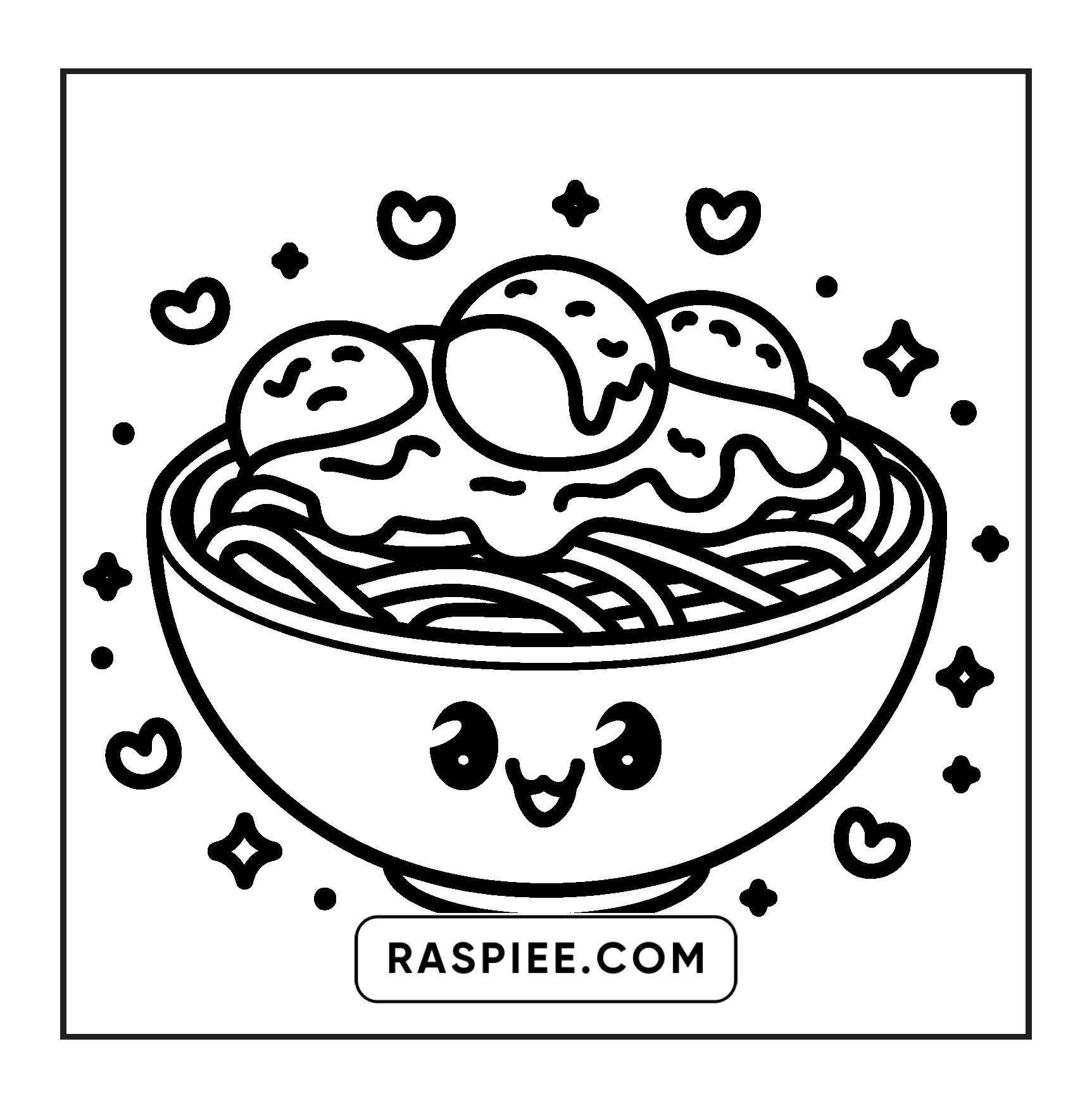 189 Bold and Easy Kawaii Food Coloring Pages