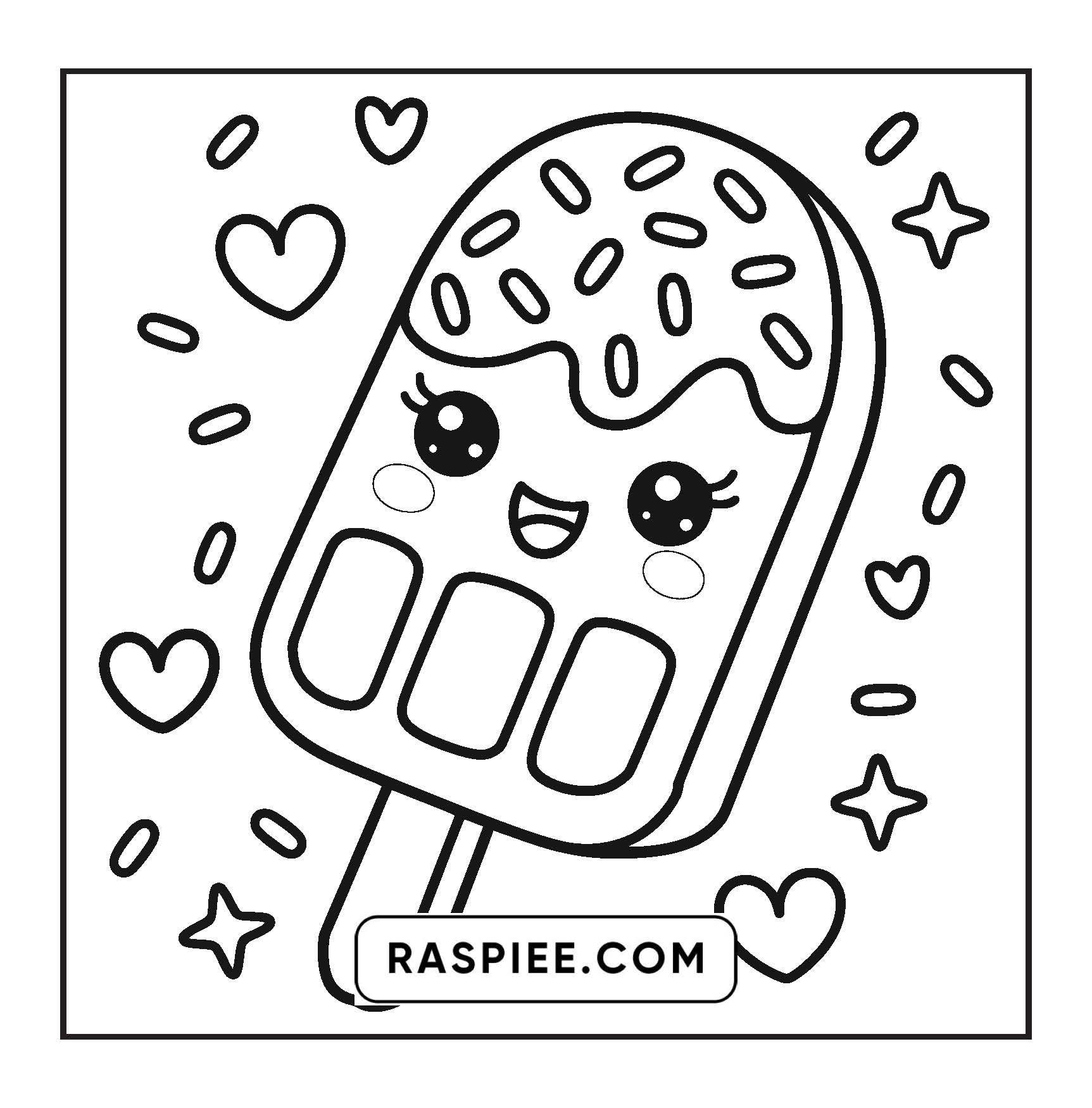 189 Bold and Easy Kawaii Food Coloring Pages