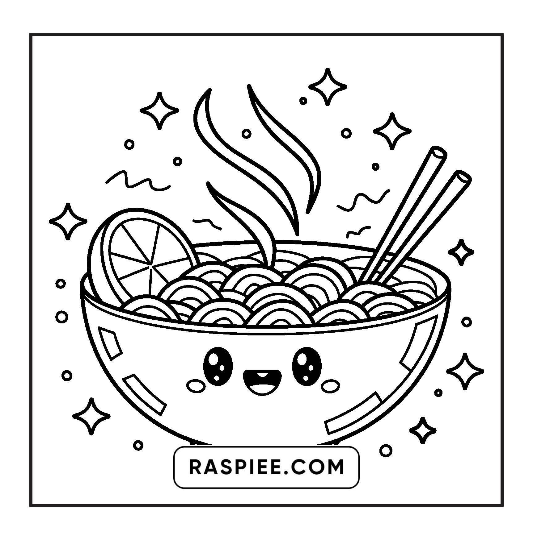 189 Bold and Easy Kawaii Food Coloring Pages