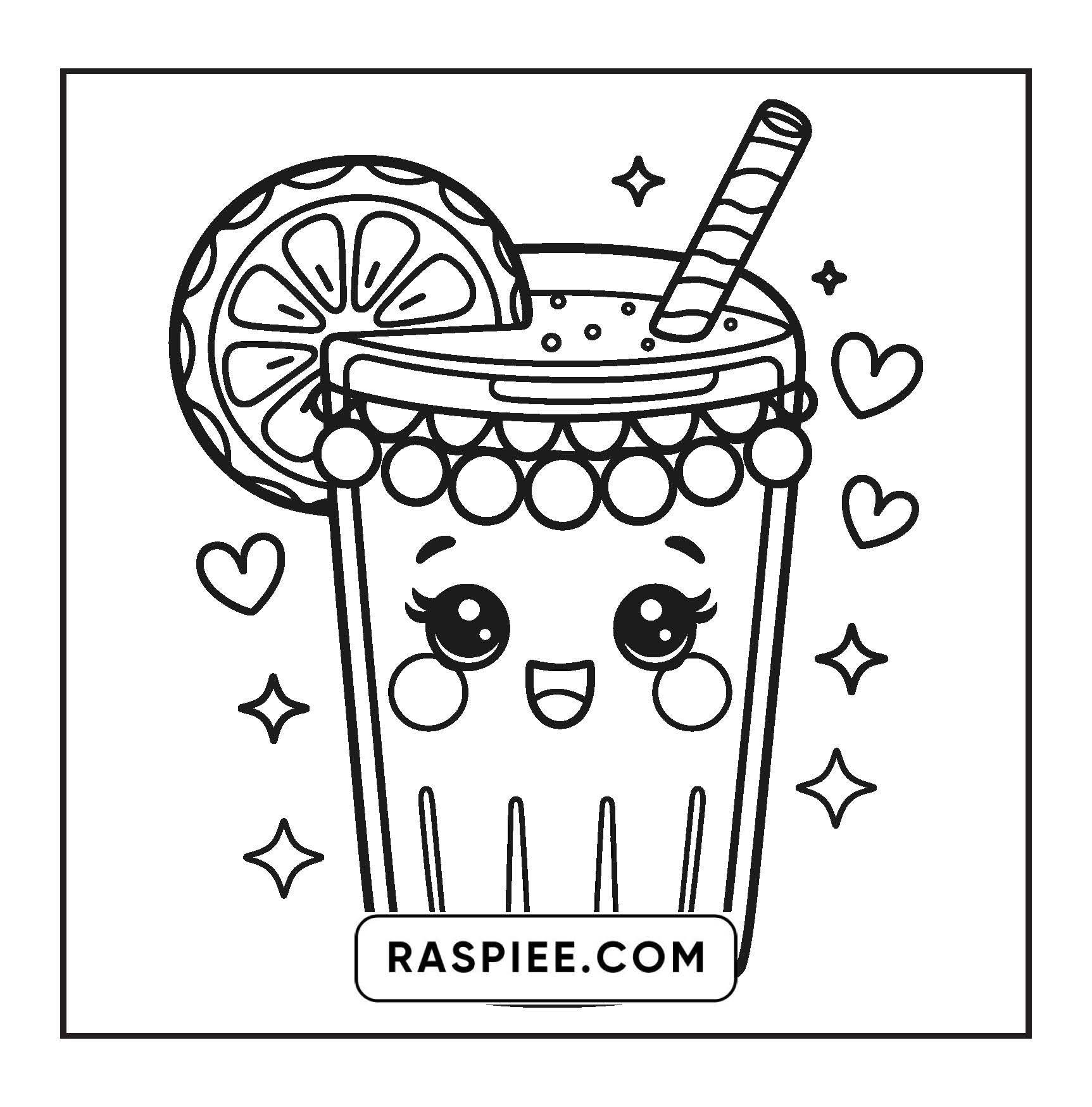 189 Bold and Easy Kawaii Food Coloring Pages