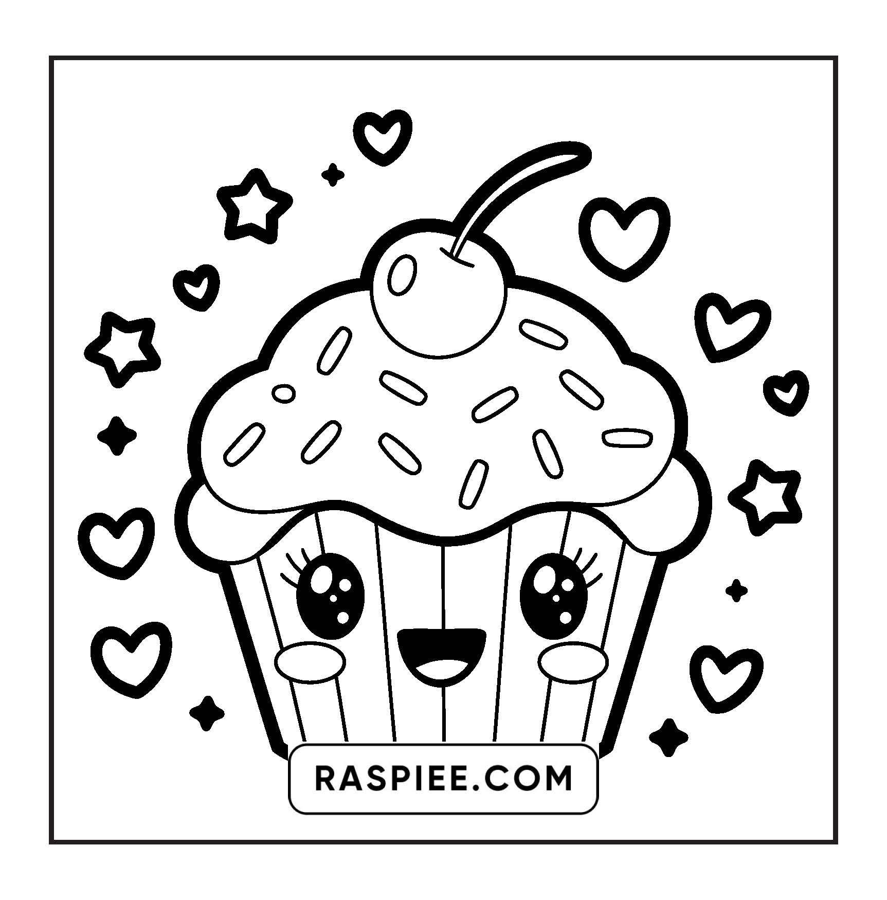 189 Bold and Easy Kawaii Food Coloring Pages