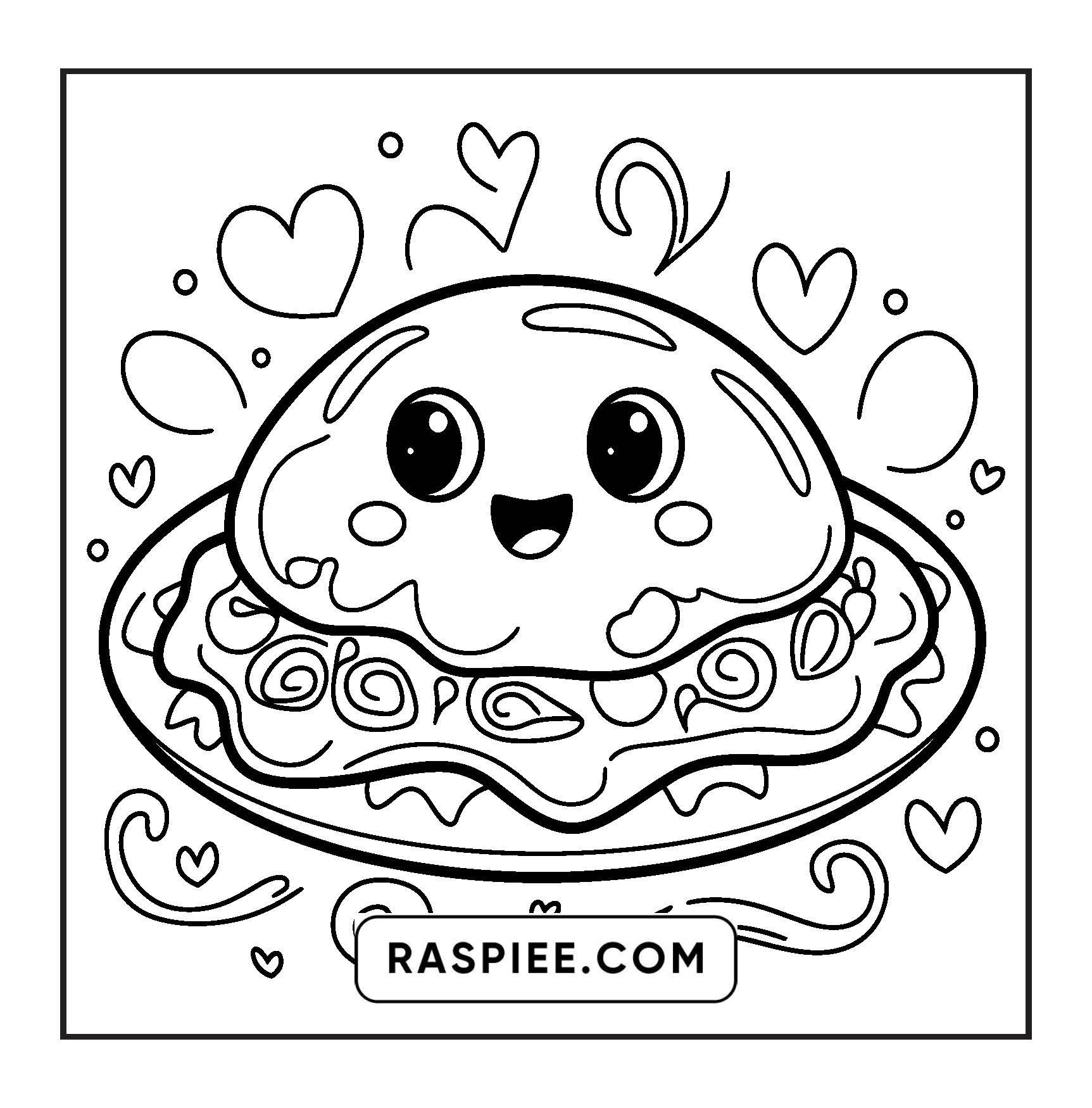 189 Bold and Easy Kawaii Food Coloring Pages