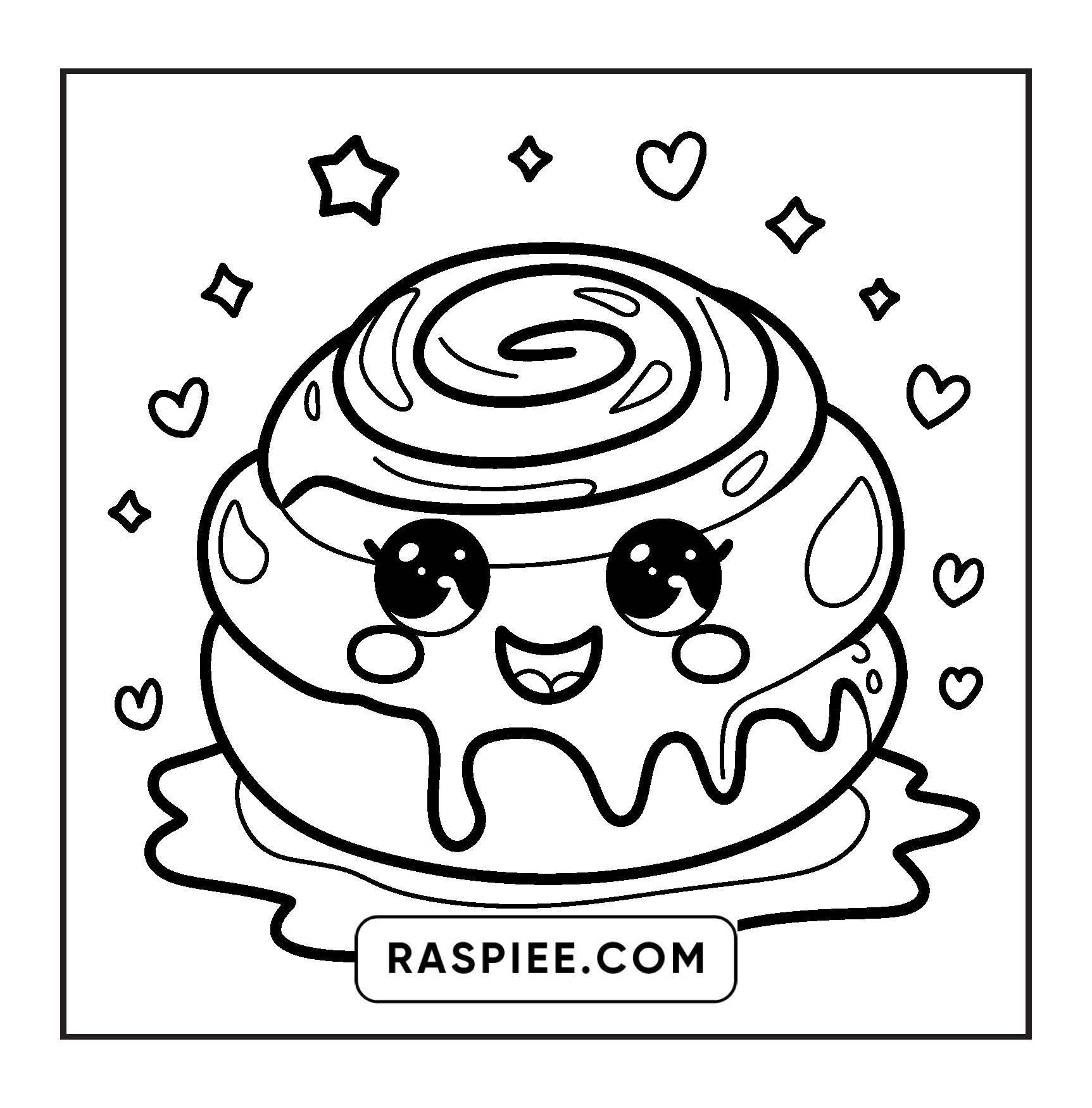 189 Bold and Easy Kawaii Food Coloring Pages