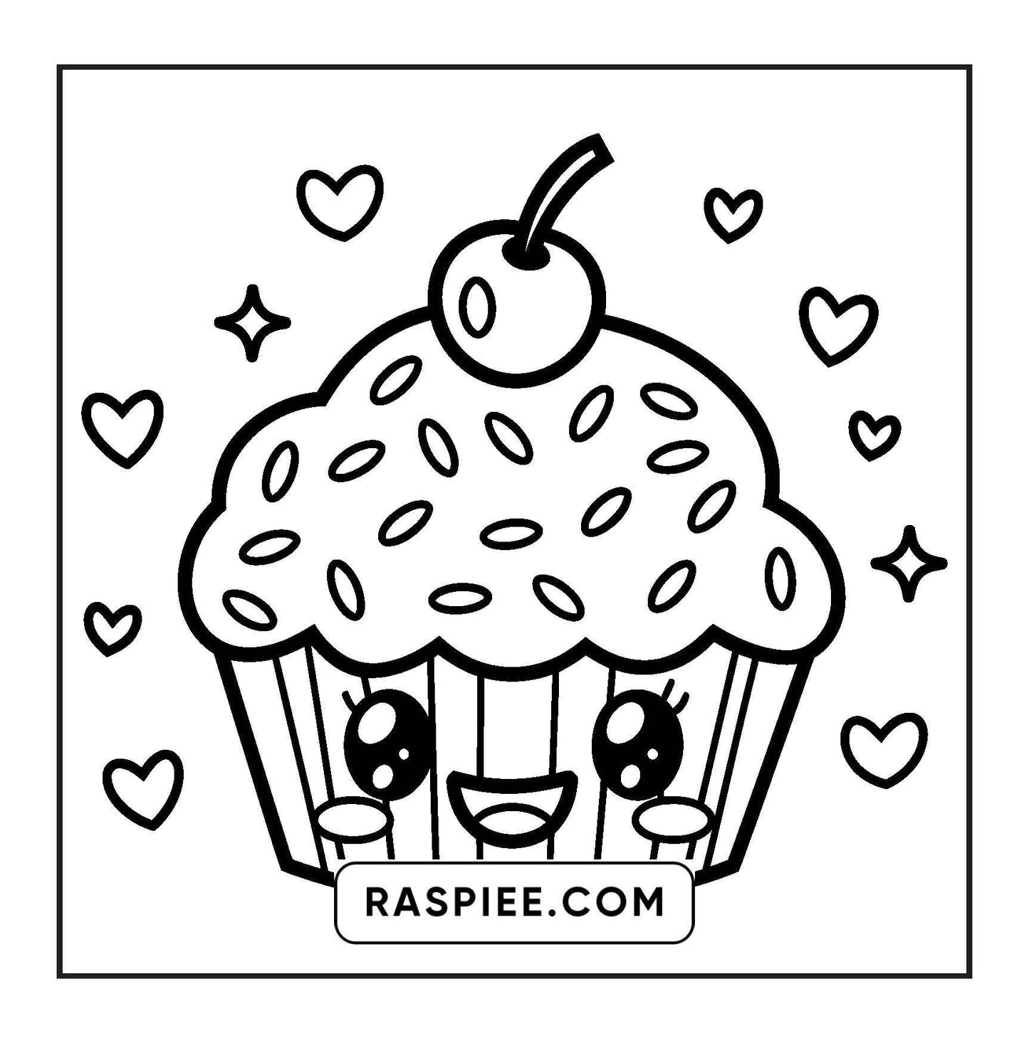 189 Bold and Easy Kawaii Food Coloring Pages