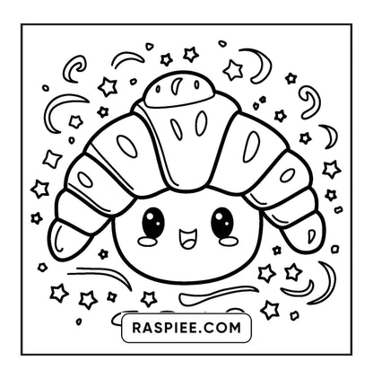 189 Bold and Easy Kawaii Food Coloring Pages