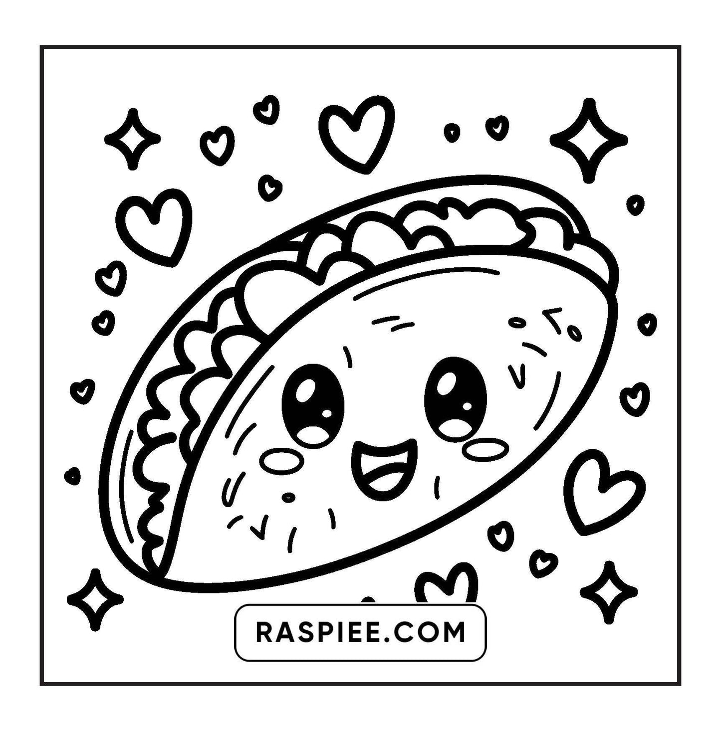 189 Bold and Easy Kawaii Food Coloring Pages