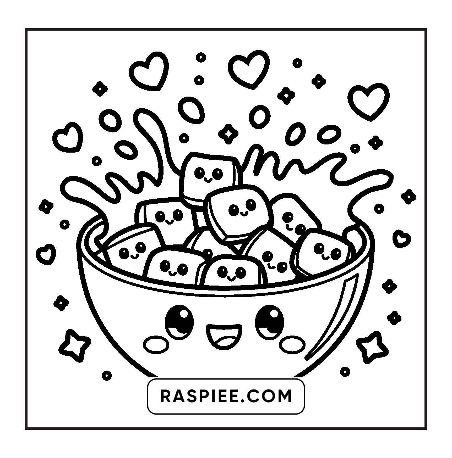 189 Bold and Easy Kawaii Food Coloring Pages