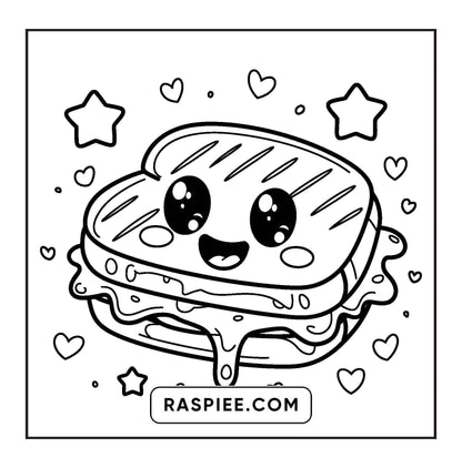 189 Bold and Easy Kawaii Food Coloring Pages