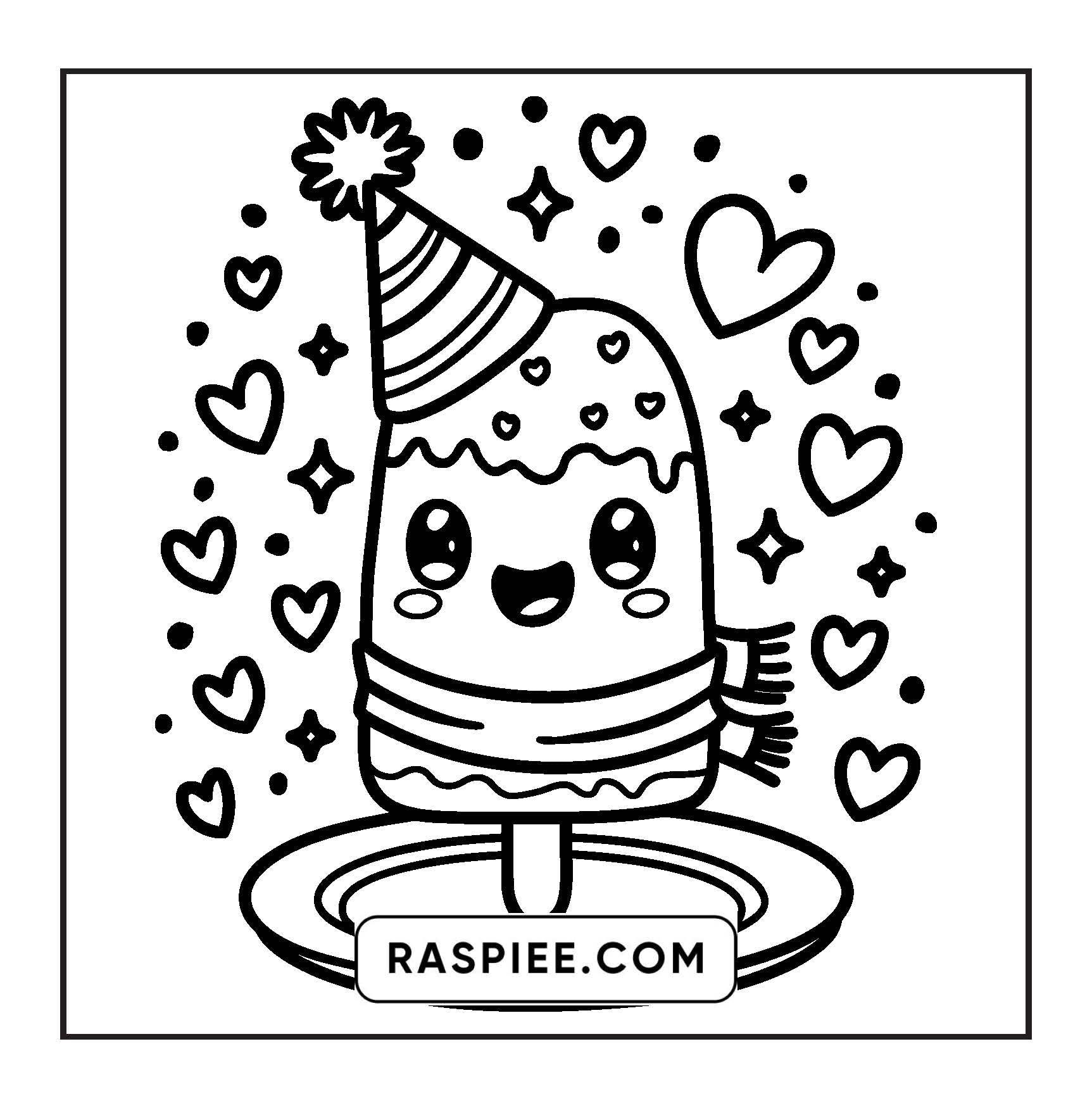 189 Bold and Easy Kawaii Food Coloring Pages