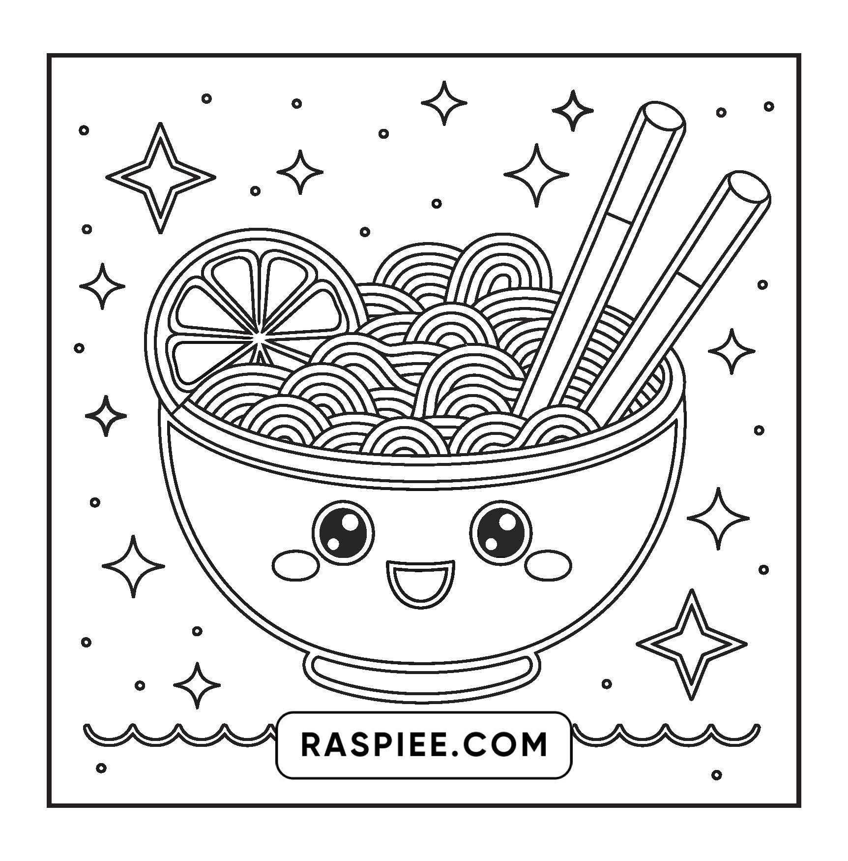 189 Bold and Easy Kawaii Food Coloring Pages