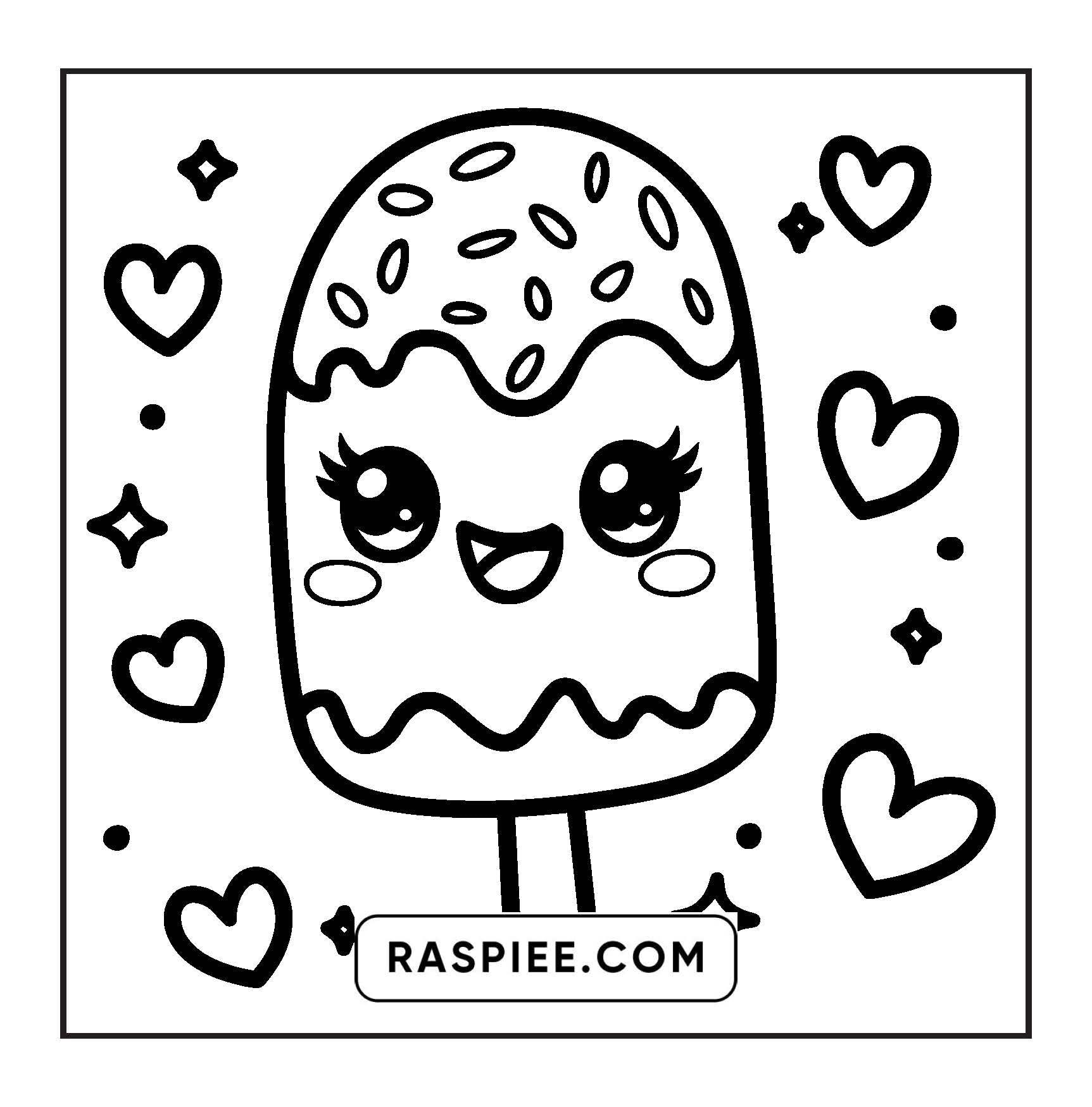 189 Bold and Easy Kawaii Food Coloring Pages