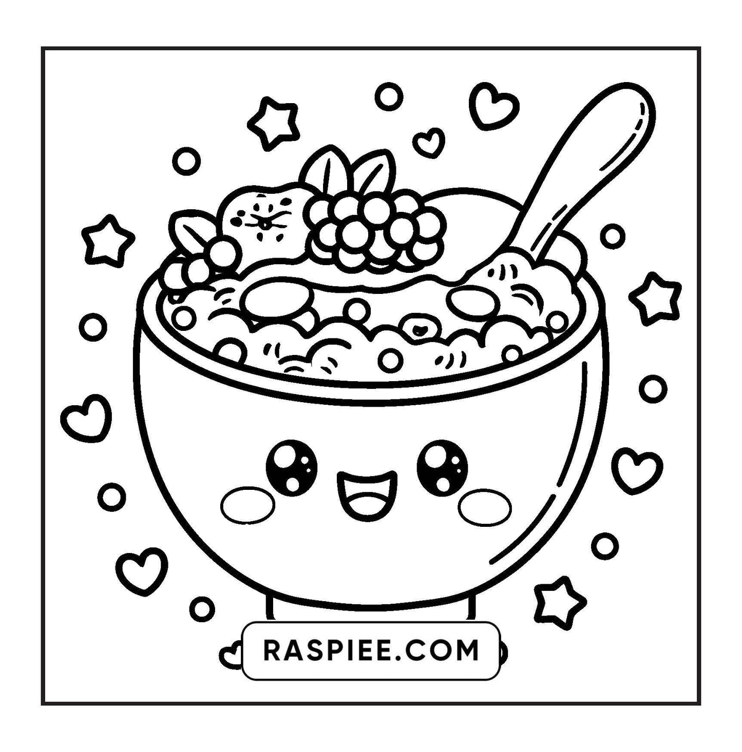 189 Bold and Easy Kawaii Food Coloring Pages