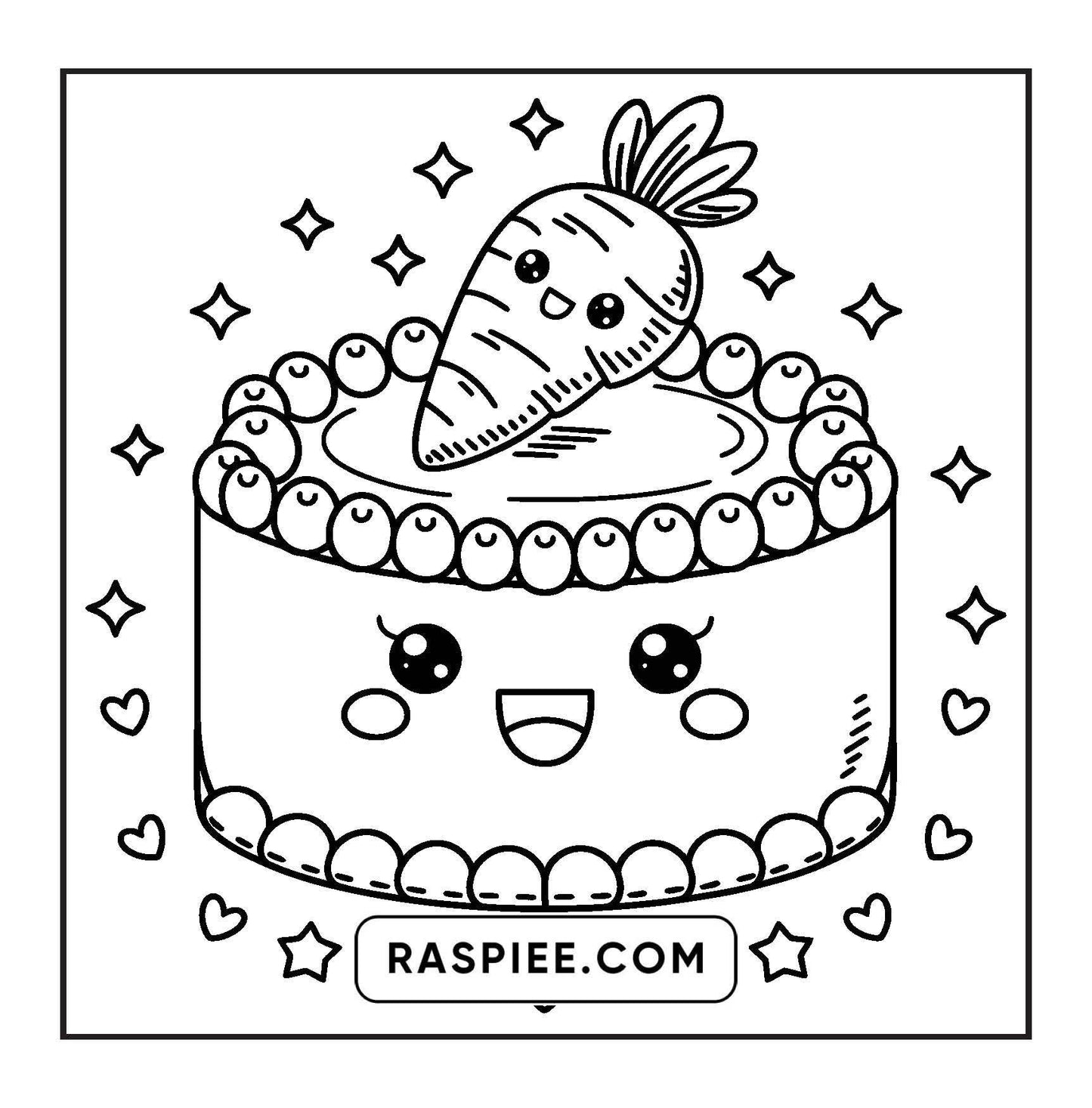 189 Bold and Easy Kawaii Food Coloring Pages