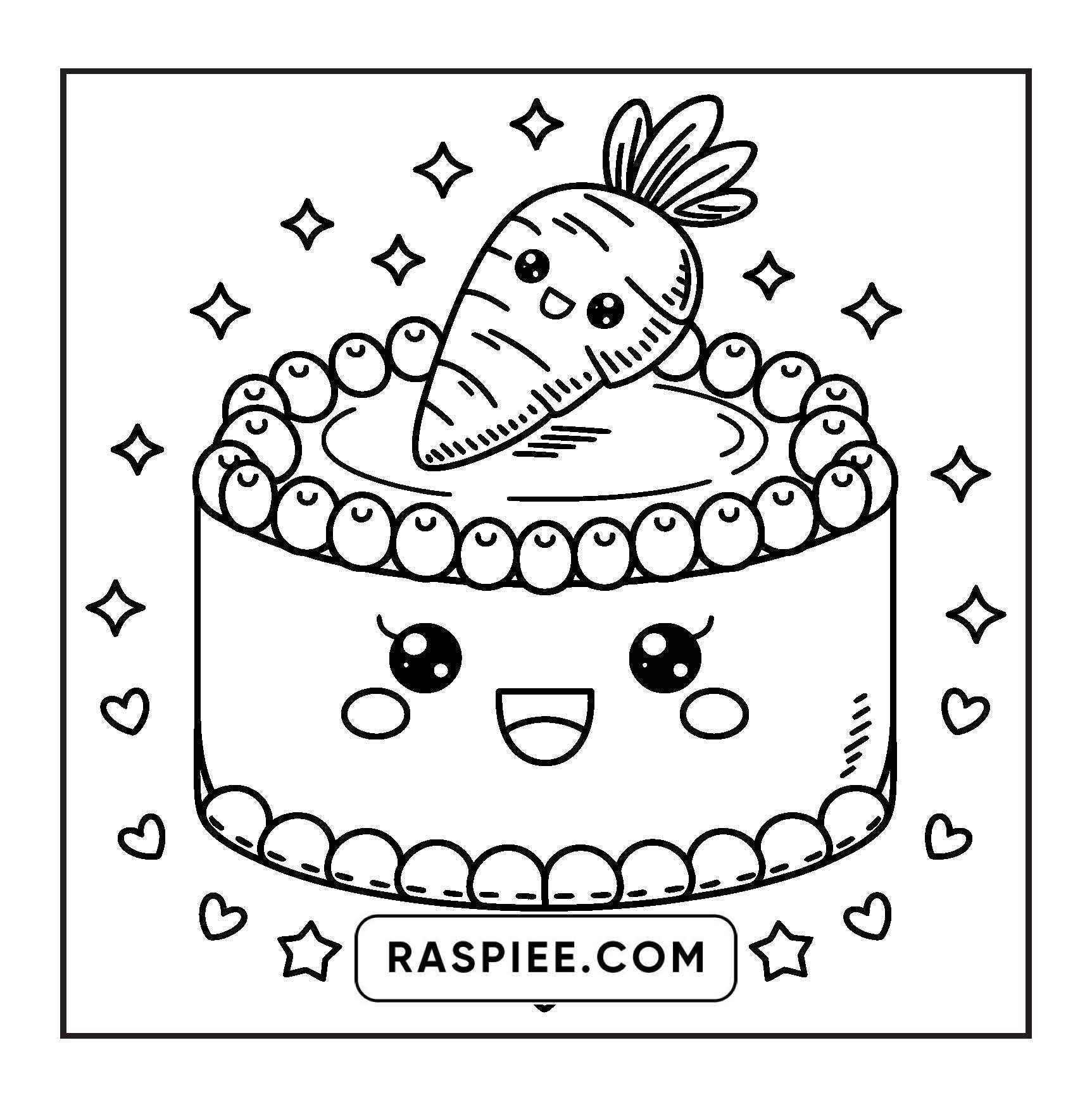 189 Bold and Easy Kawaii Food Coloring Pages