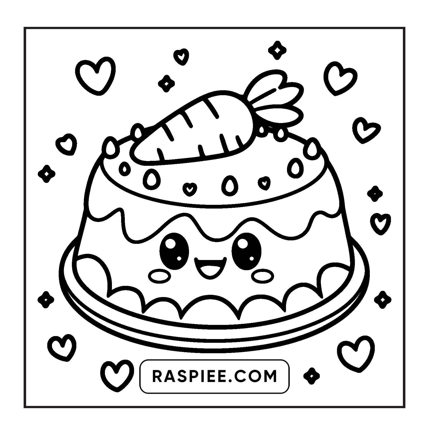 189 Bold and Easy Kawaii Food Coloring Pages