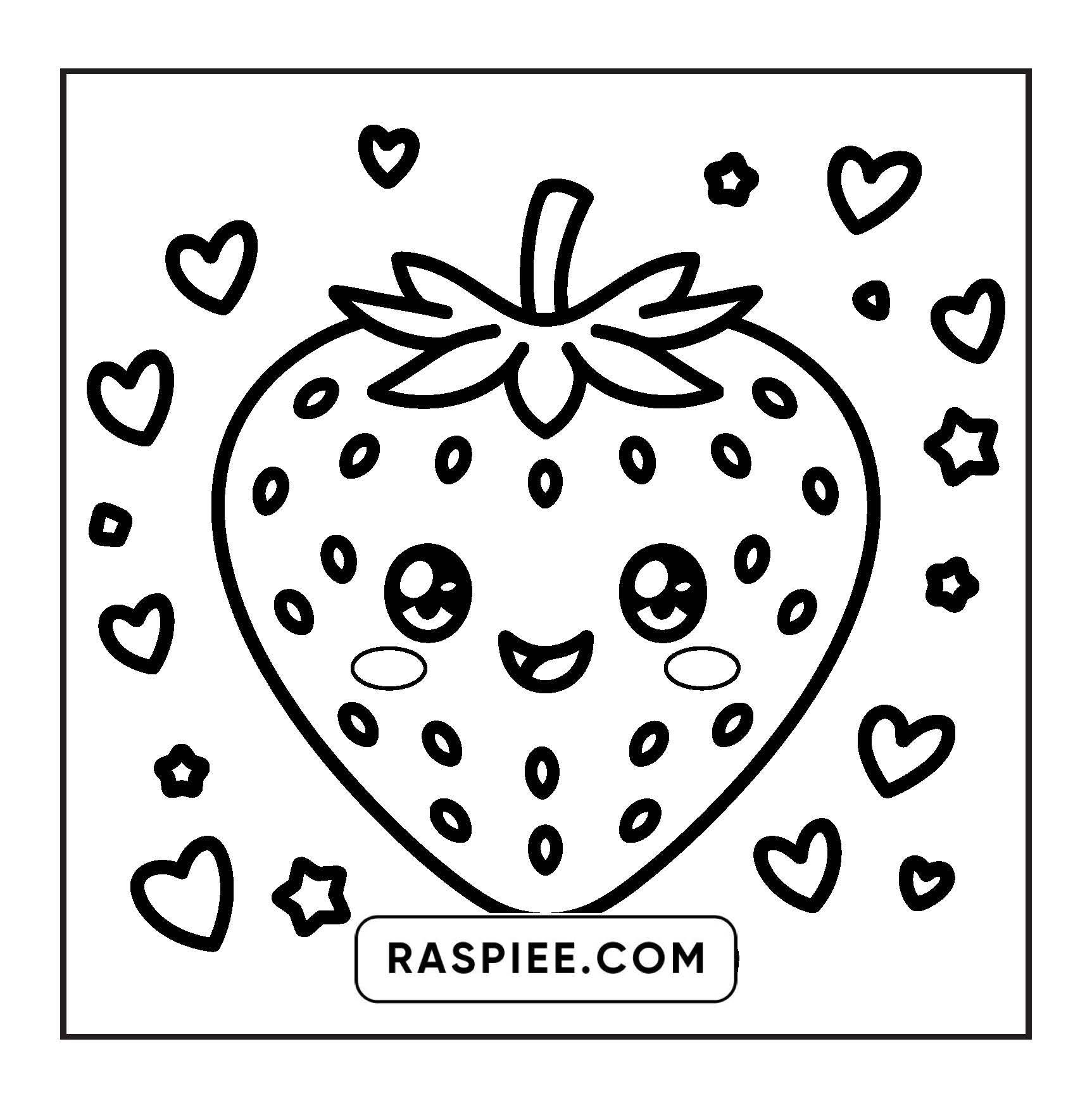 189 Bold and Easy Kawaii Food Coloring Pages