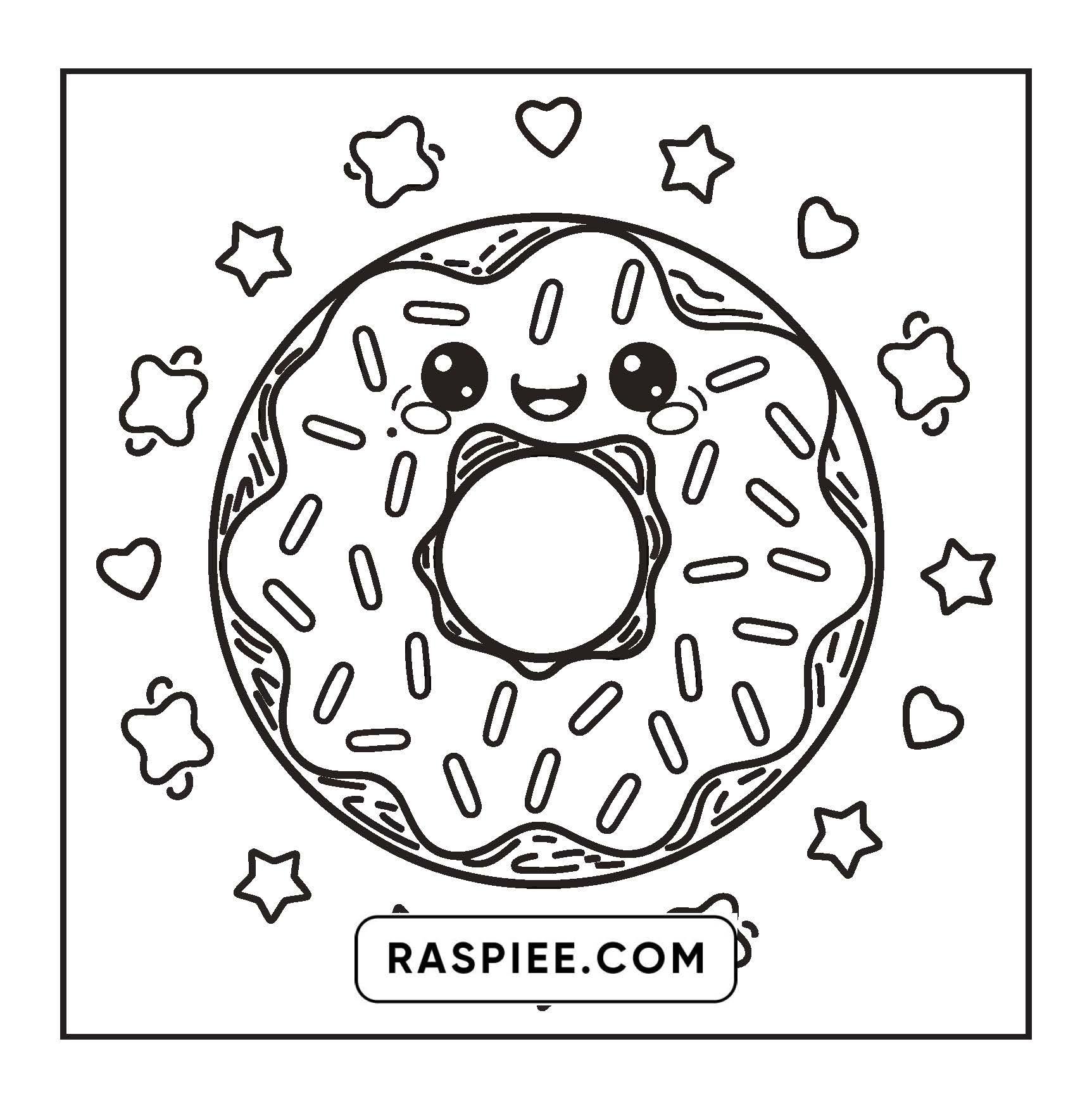 189 Bold and Easy Kawaii Food Coloring Pages