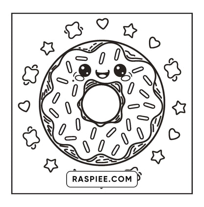 189 Bold and Easy Kawaii Food Coloring Pages