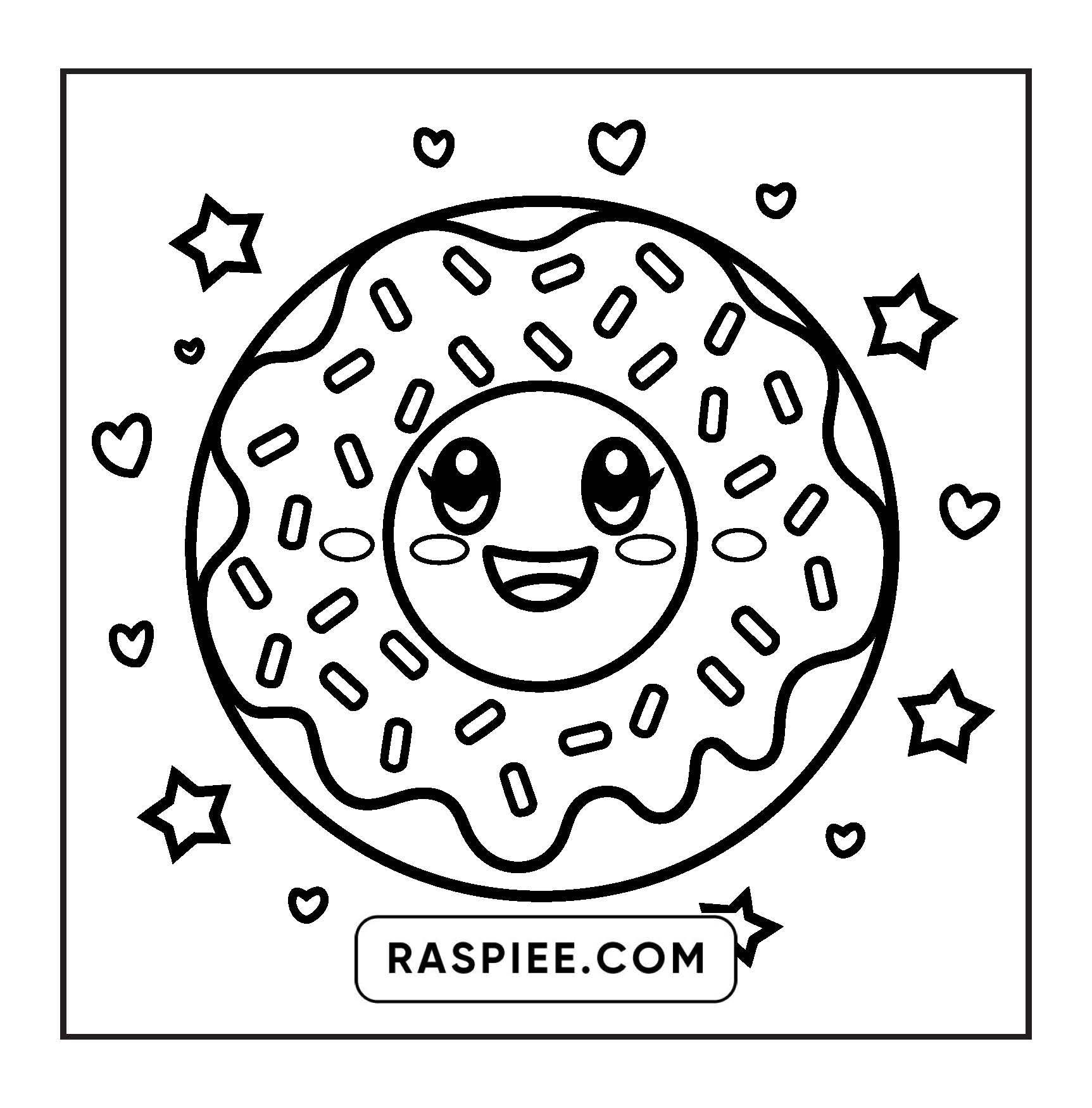 189 Bold and Easy Kawaii Food Coloring Pages