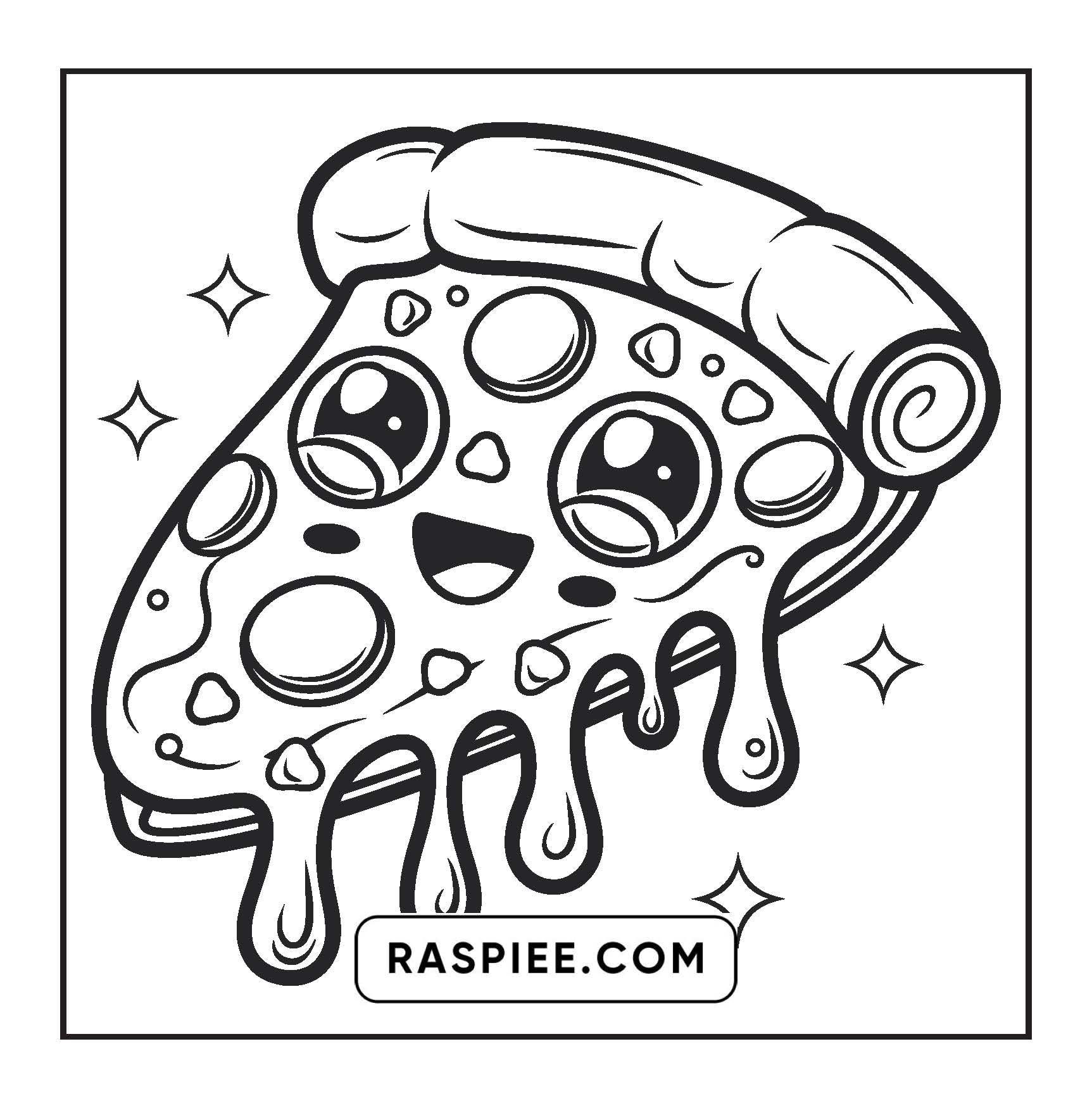 189 Bold and Easy Kawaii Food Coloring Pages