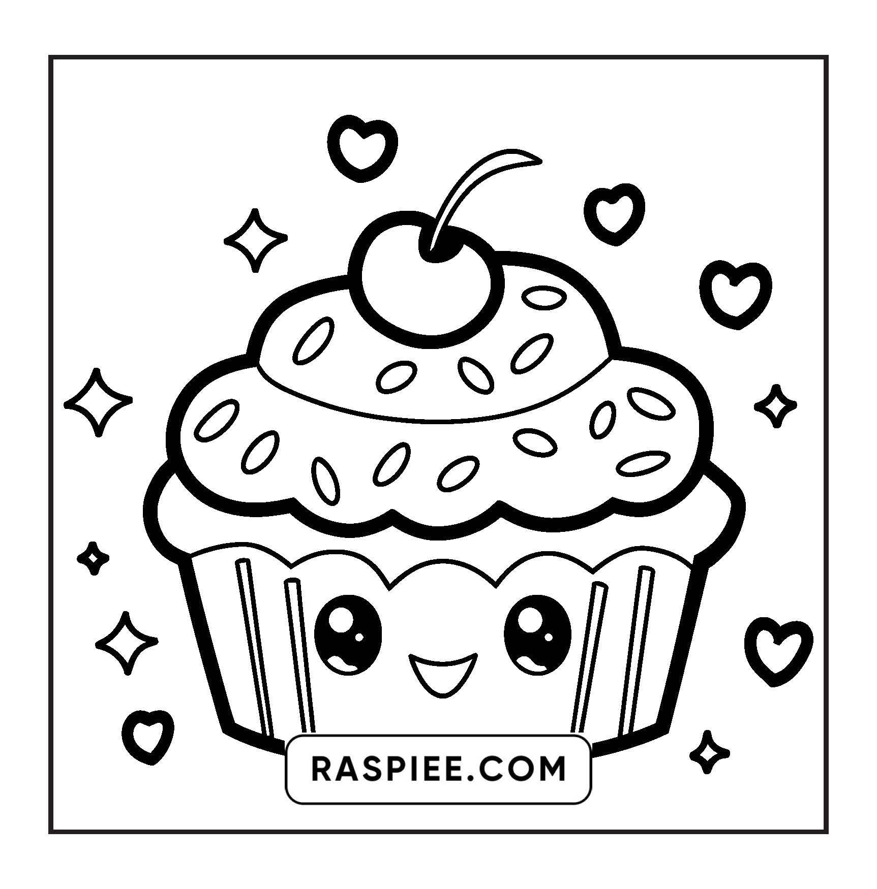 189 Bold and Easy Kawaii Food Coloring Pages