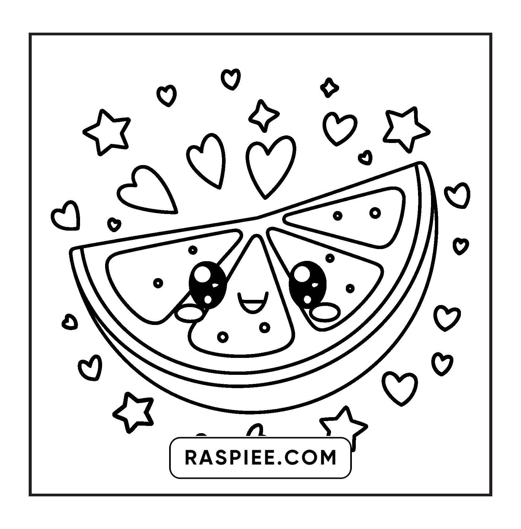 189 Bold and Easy Kawaii Food Coloring Pages