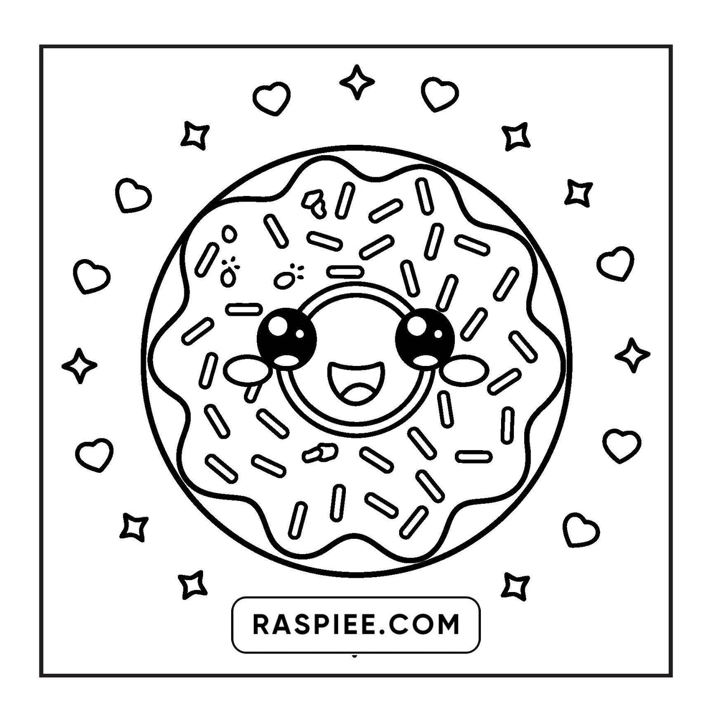 189 Bold and Easy Kawaii Food Coloring Pages