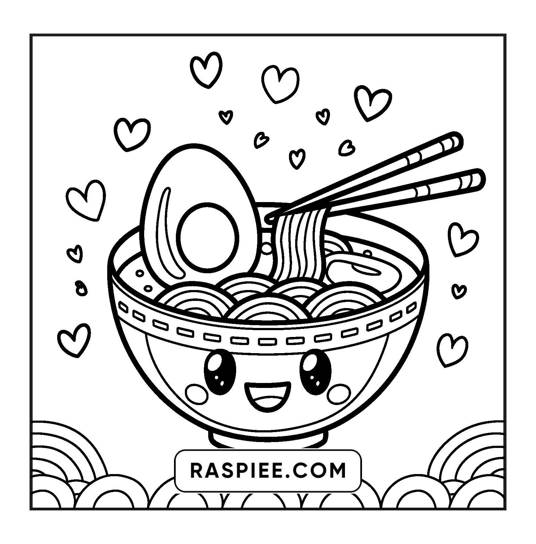 189 Bold and Easy Kawaii Food Coloring Pages