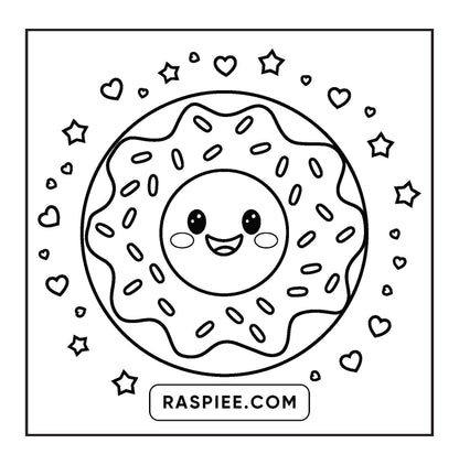 189 Bold and Easy Kawaii Food Coloring Pages