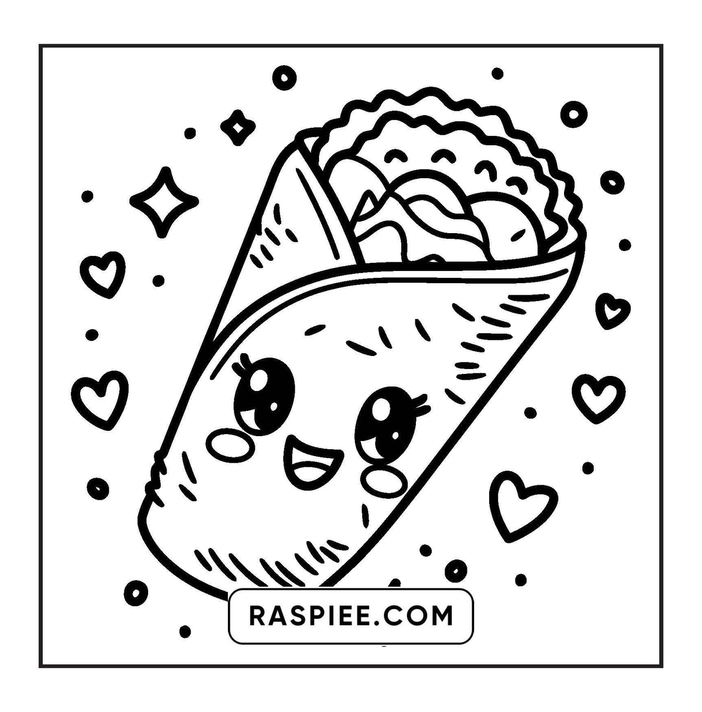 189 Bold and Easy Kawaii Food Coloring Pages