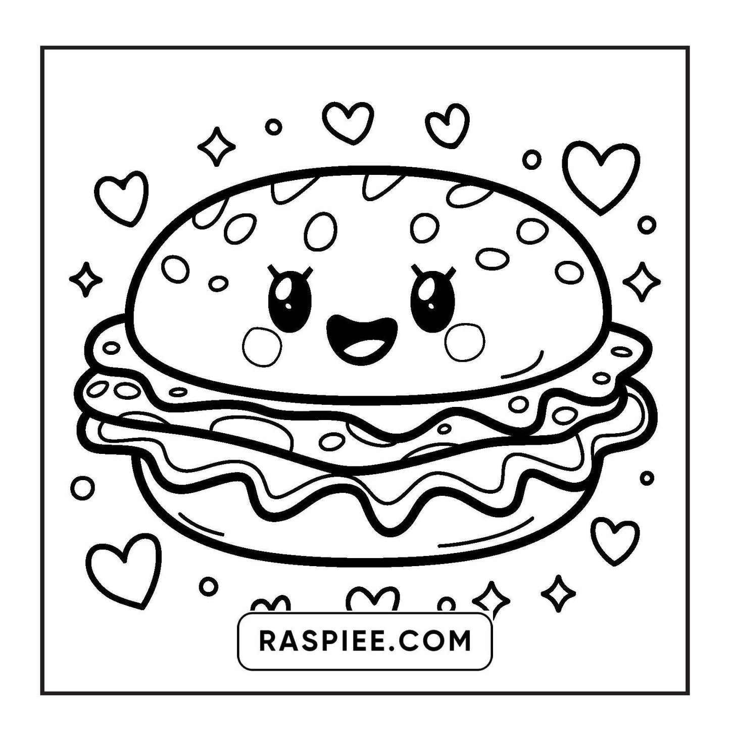 189 Bold and Easy Kawaii Food Coloring Pages
