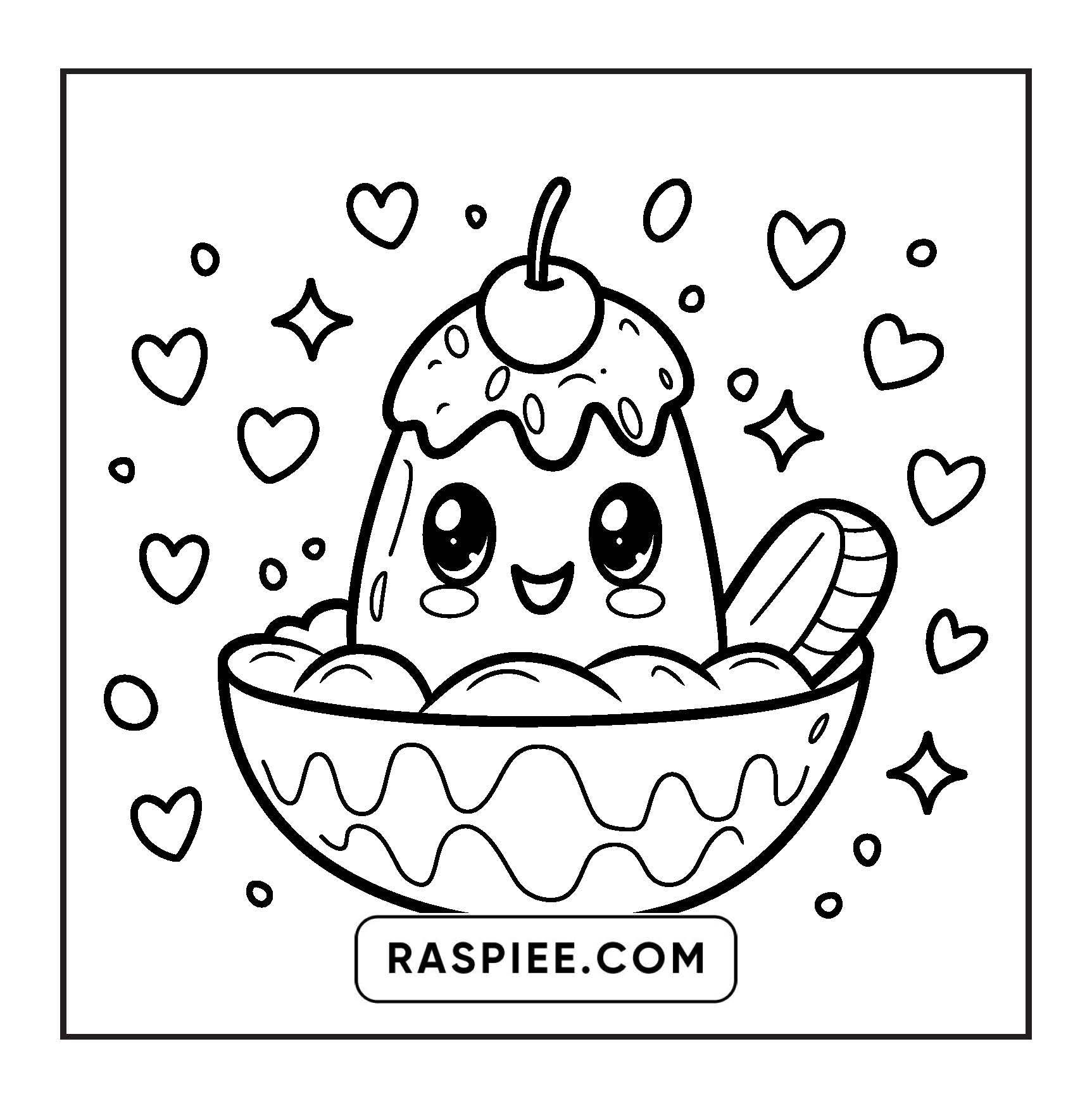 189 Bold and Easy Kawaii Food Coloring Pages