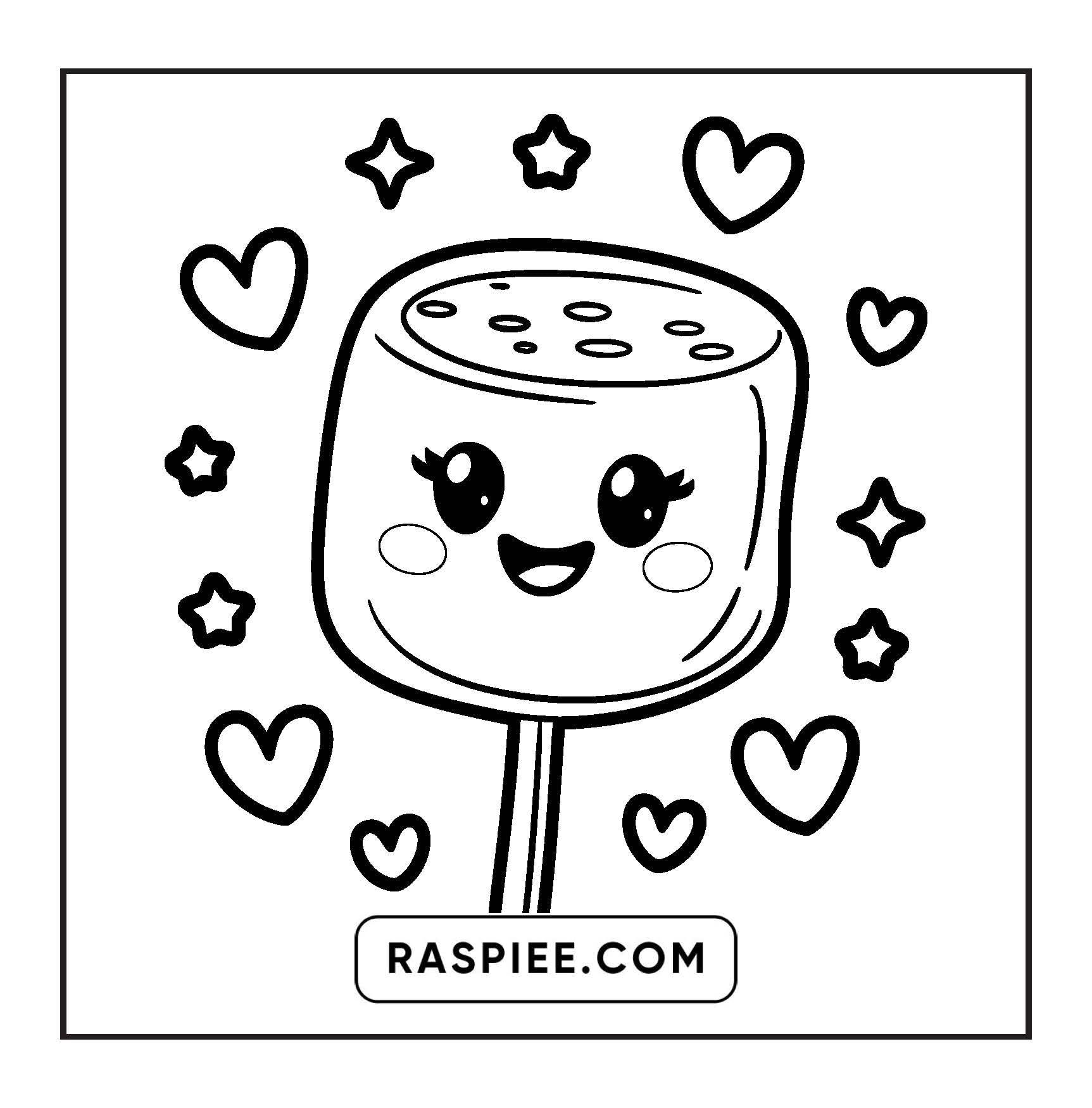 189 Bold and Easy Kawaii Food Coloring Pages
