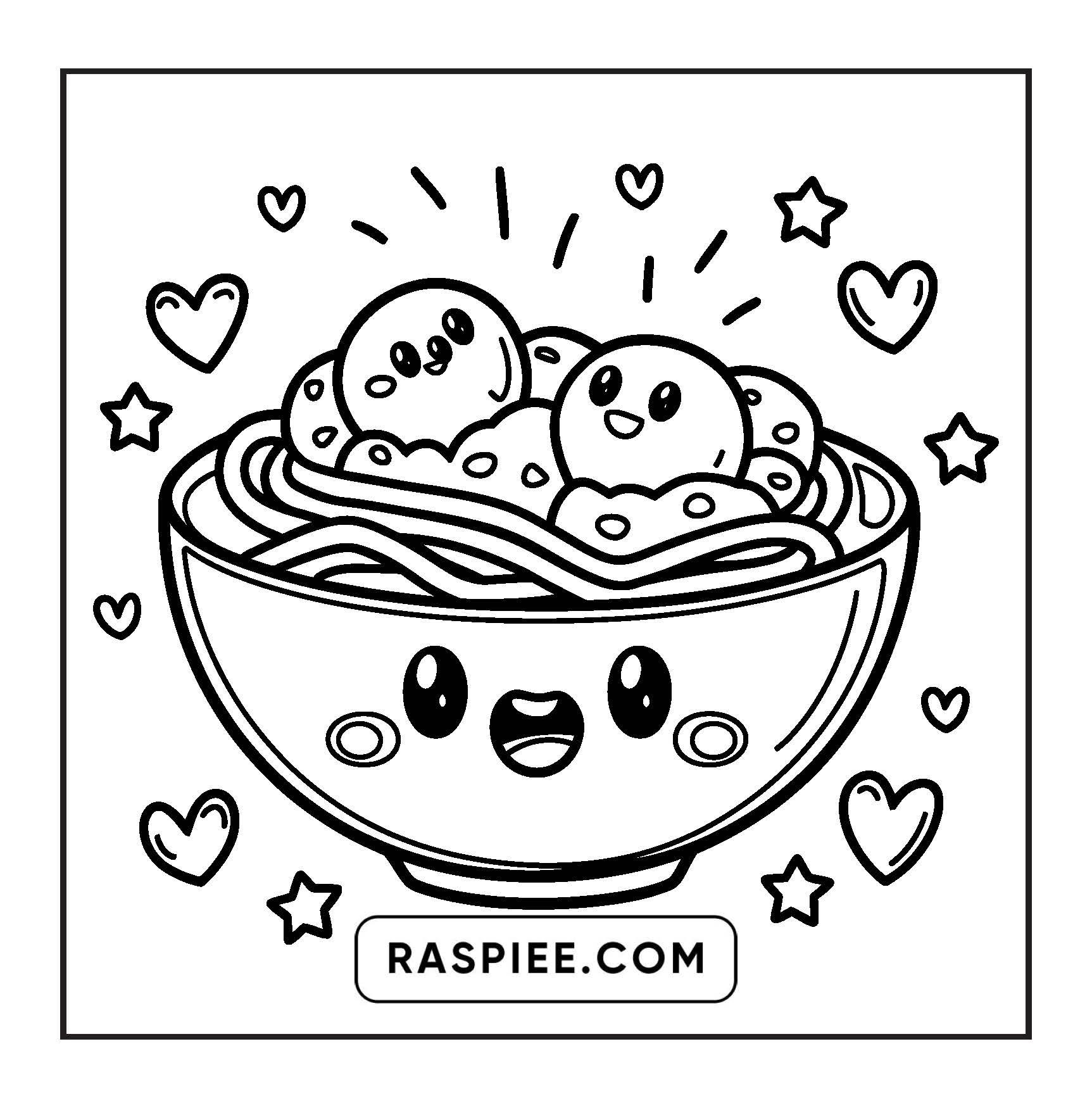 189 Bold and Easy Kawaii Food Coloring Pages