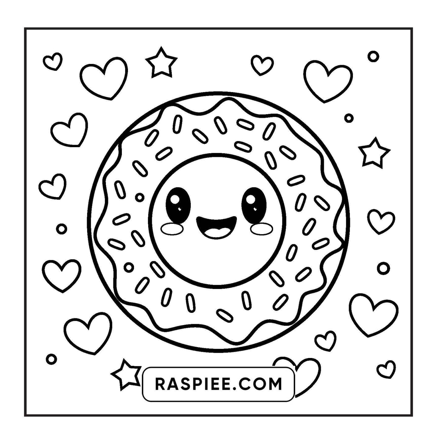 189 Bold and Easy Kawaii Food Coloring Pages
