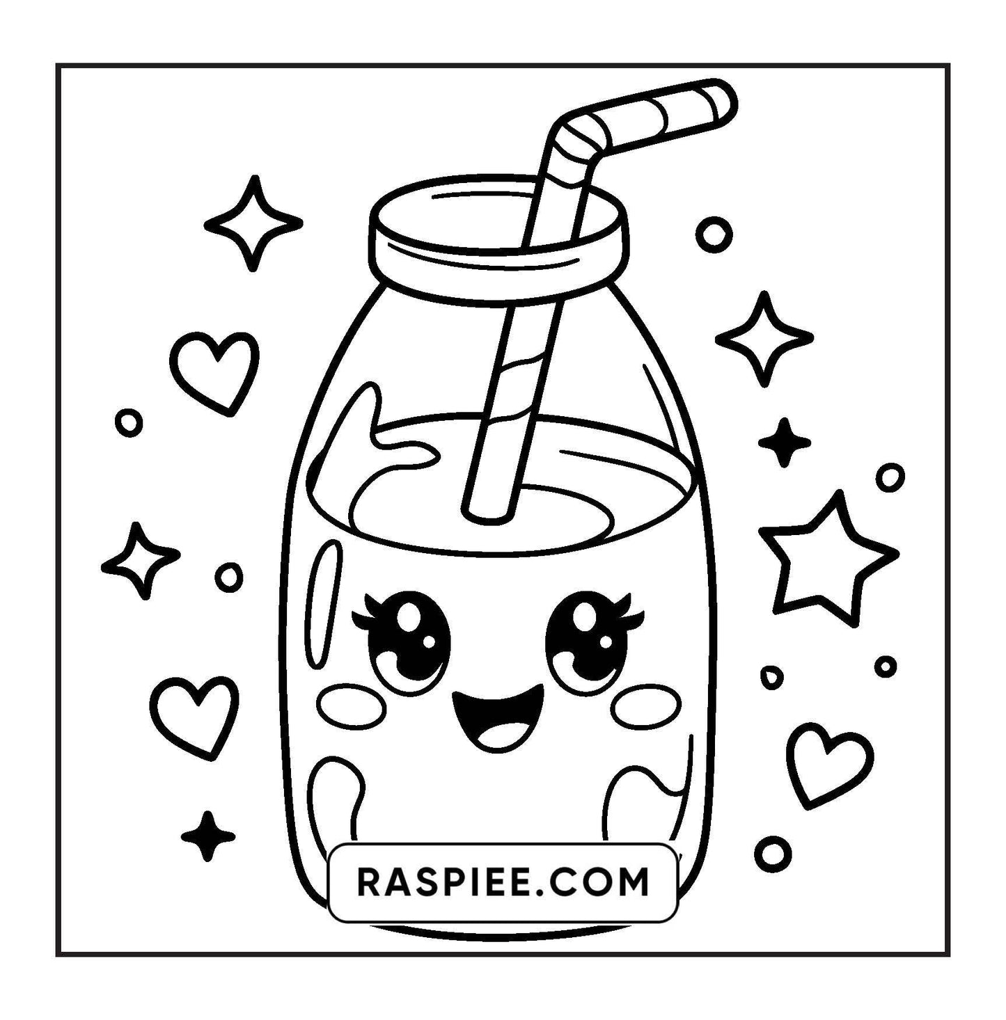 189 Bold and Easy Kawaii Food Coloring Pages