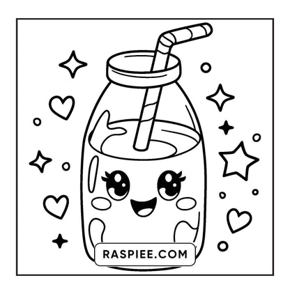189 Bold and Easy Kawaii Food Coloring Pages