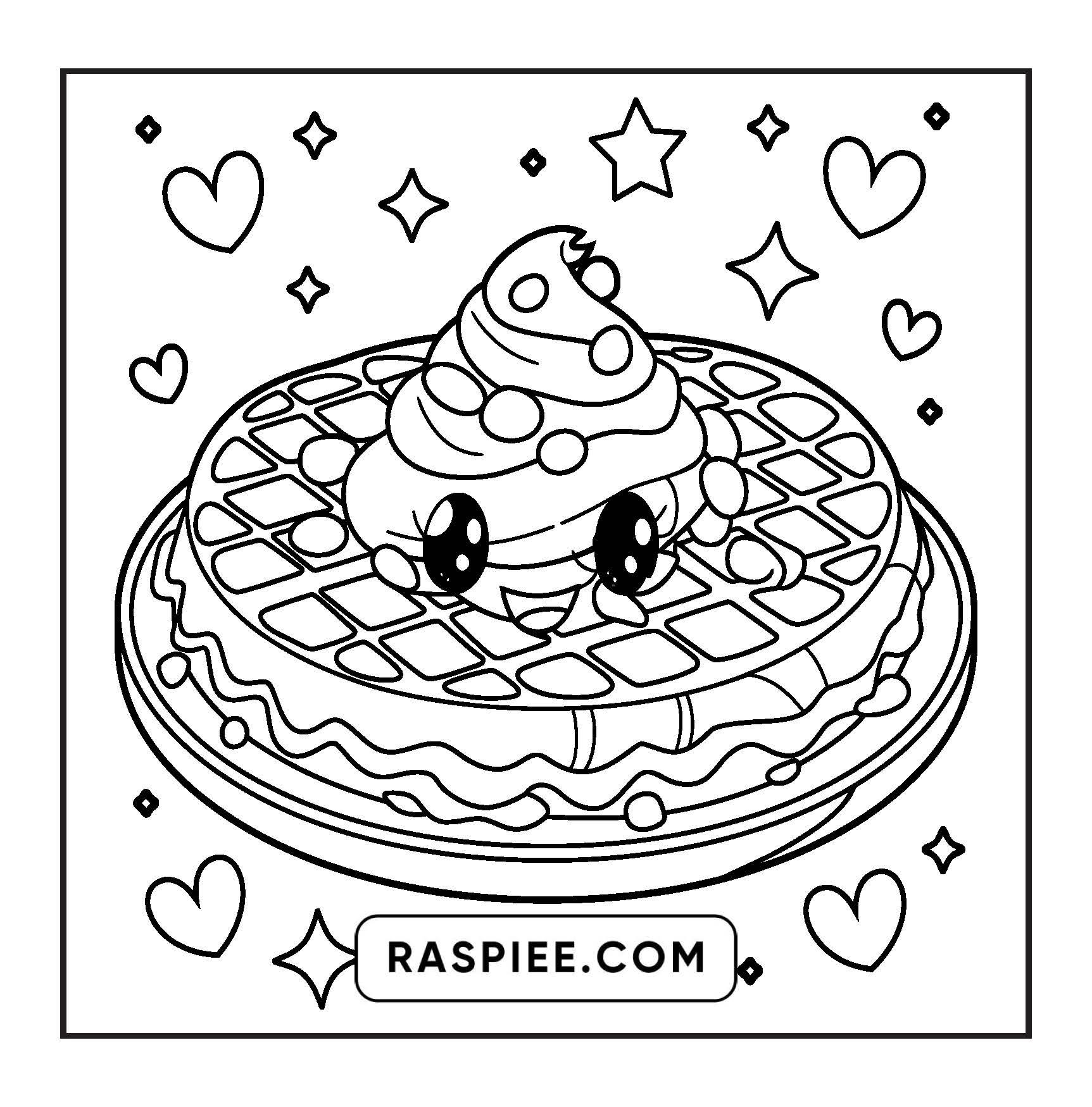 189 Bold and Easy Kawaii Food Coloring Pages
