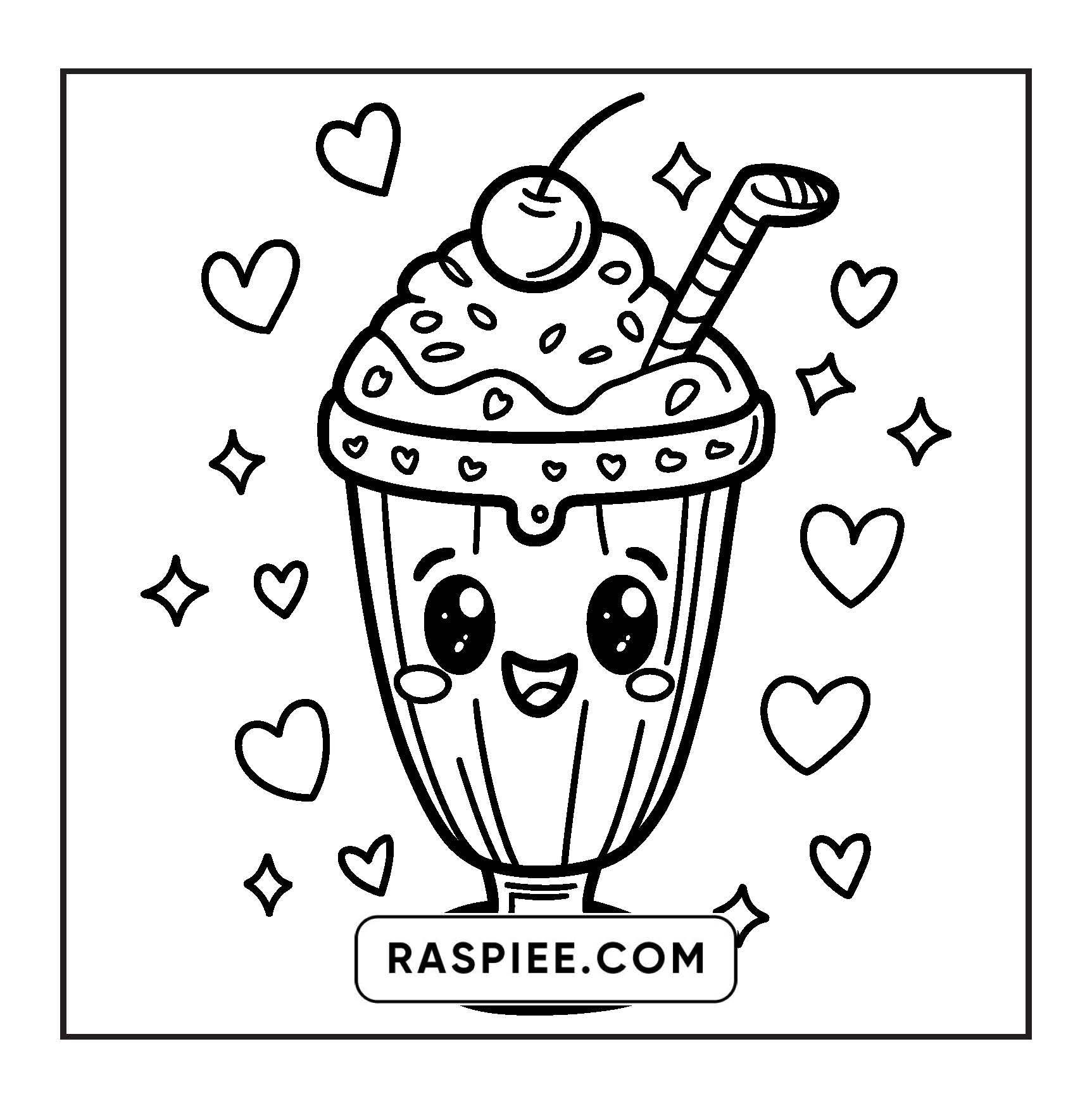 189 Bold and Easy Kawaii Food Coloring Pages