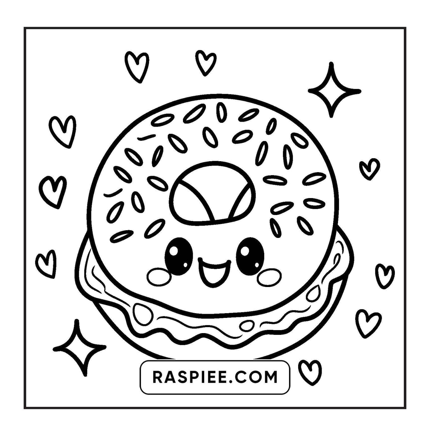 189 Bold and Easy Kawaii Food Coloring Pages