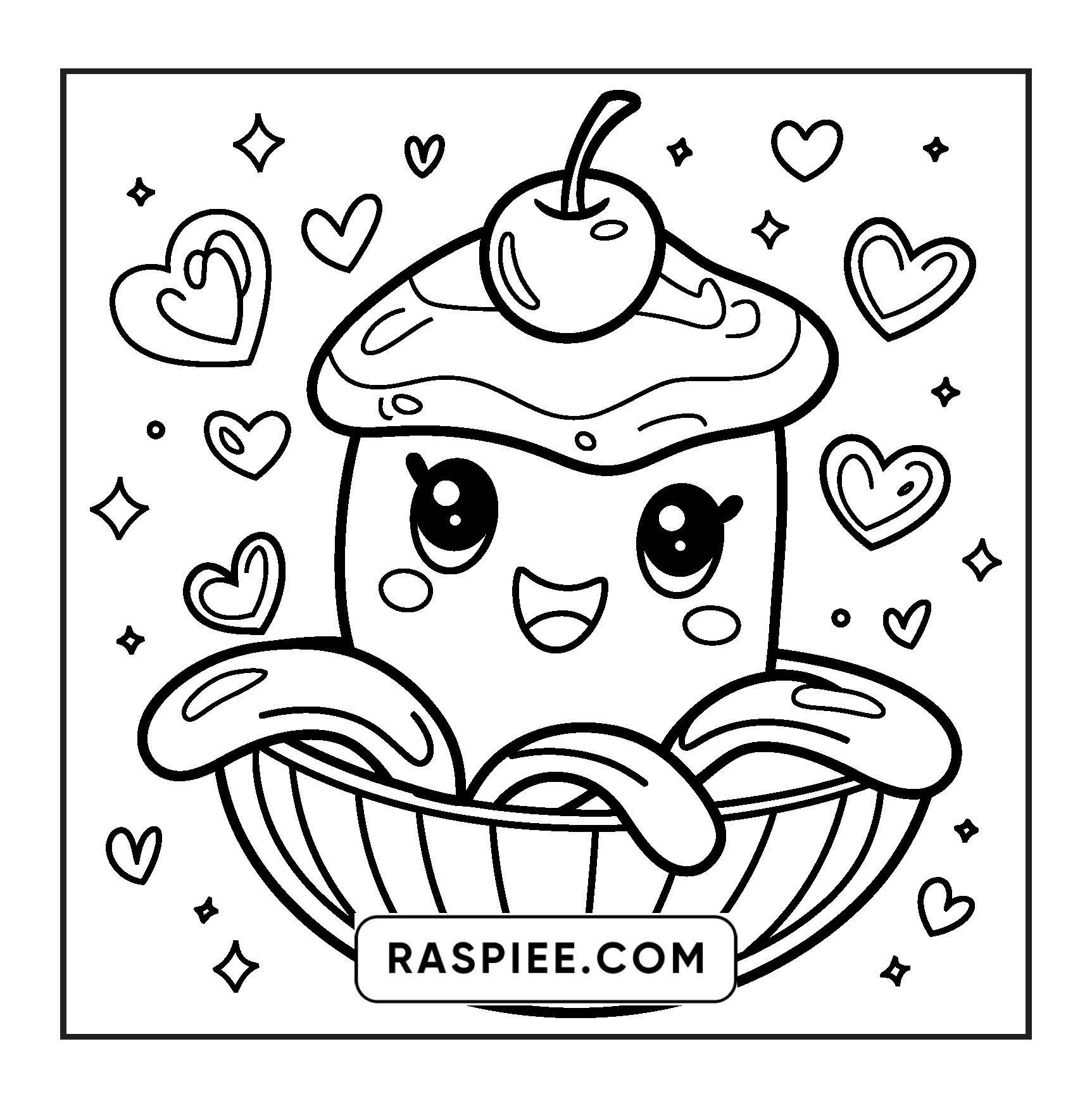 189 Bold and Easy Kawaii Food Coloring Pages