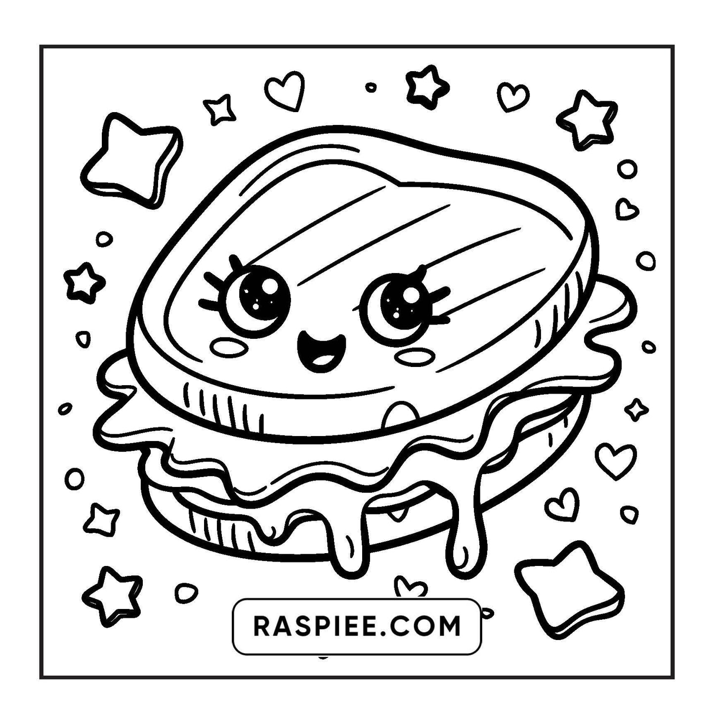 189 Bold and Easy Kawaii Food Coloring Pages