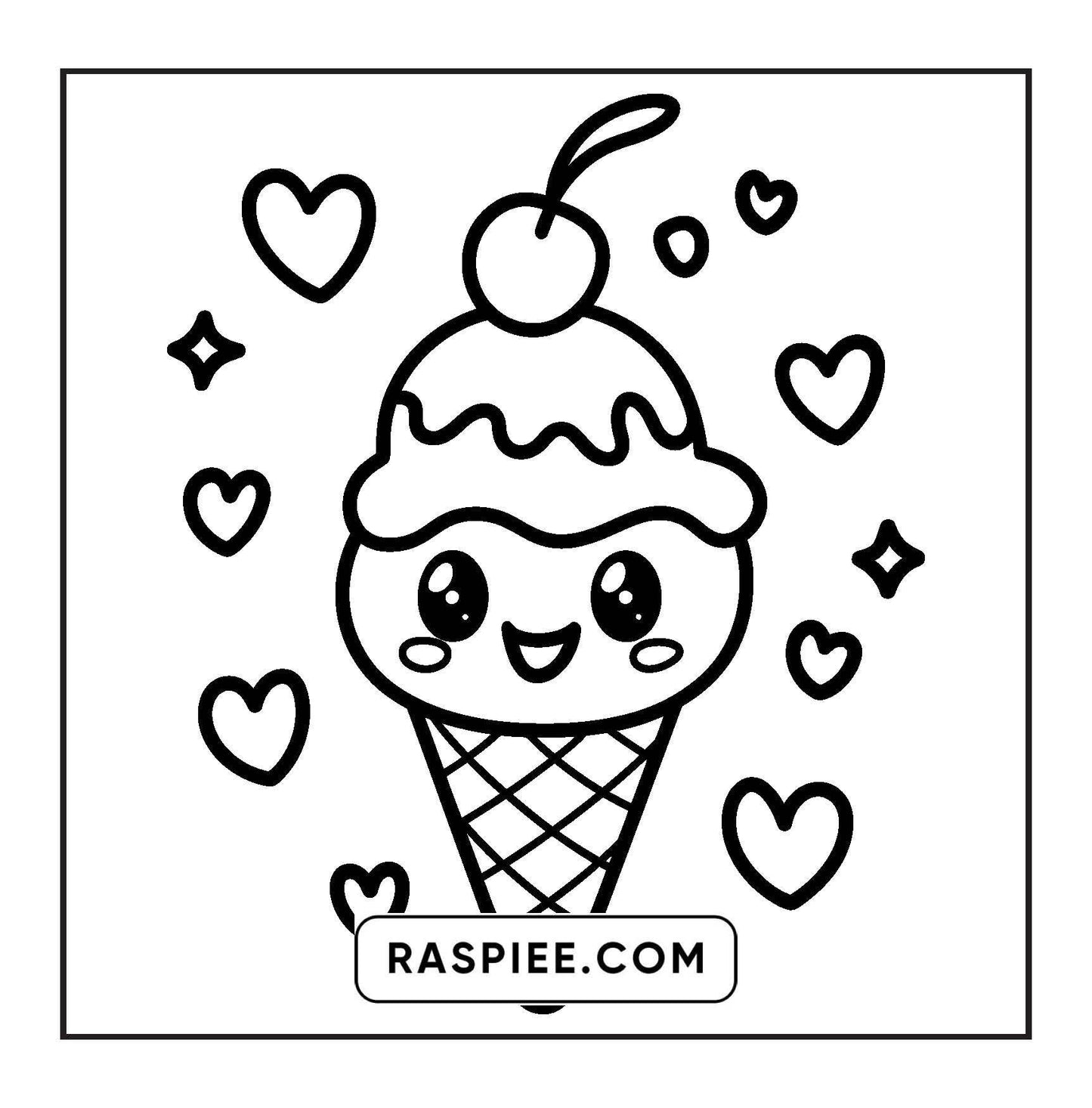 189 Bold and Easy Kawaii Food Coloring Pages