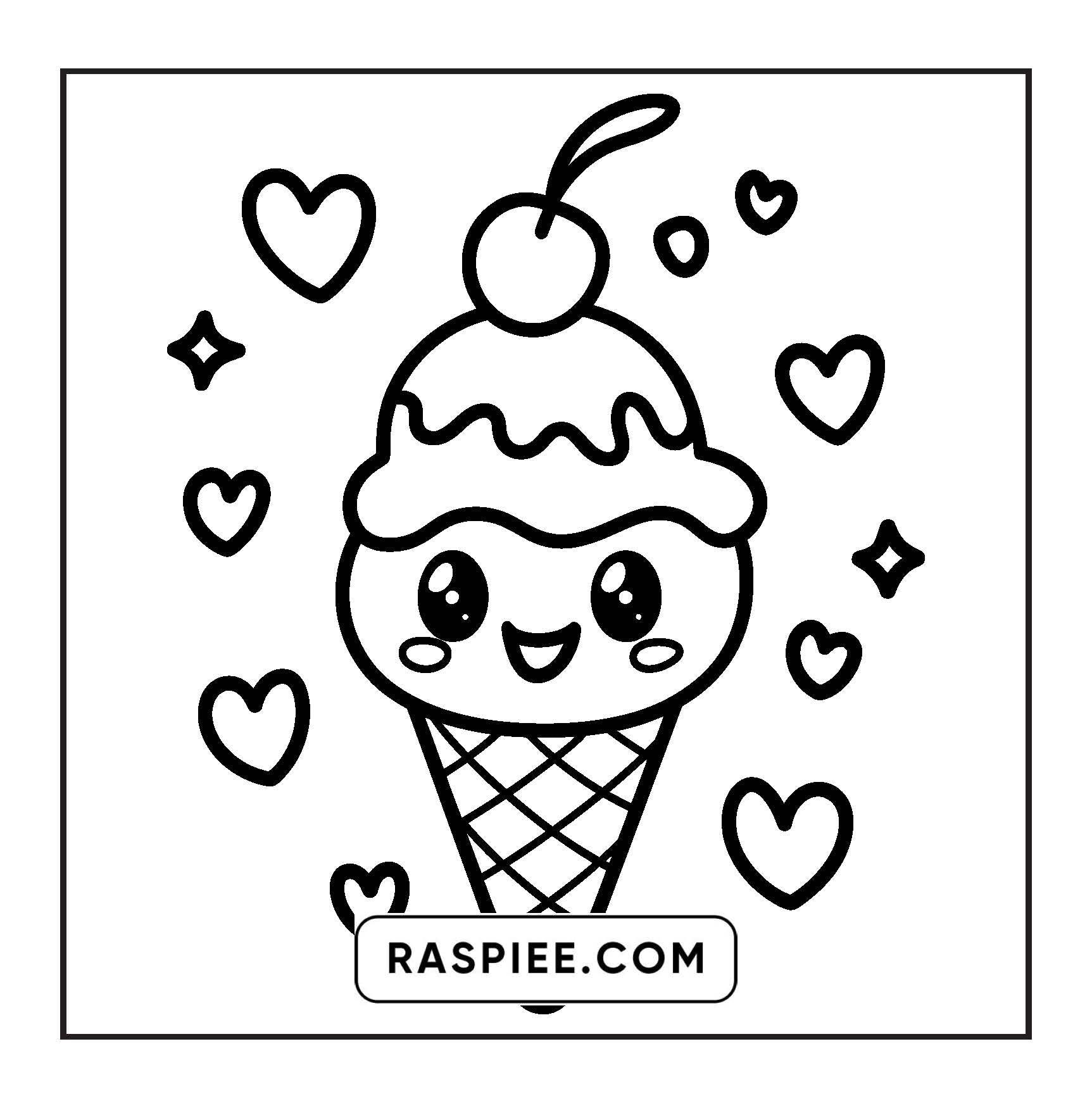 189 Bold and Easy Kawaii Food Coloring Pages