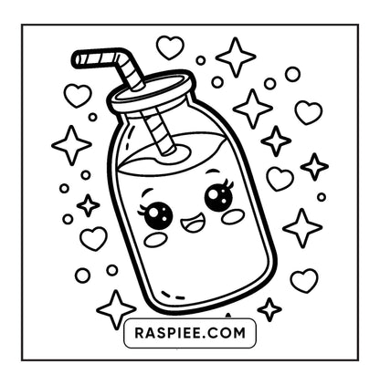 189 Bold and Easy Kawaii Food Coloring Pages