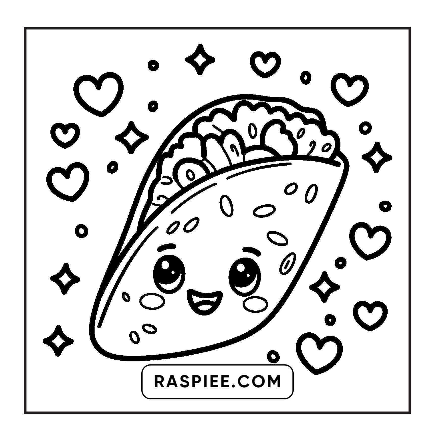 189 Bold and Easy Kawaii Food Coloring Pages