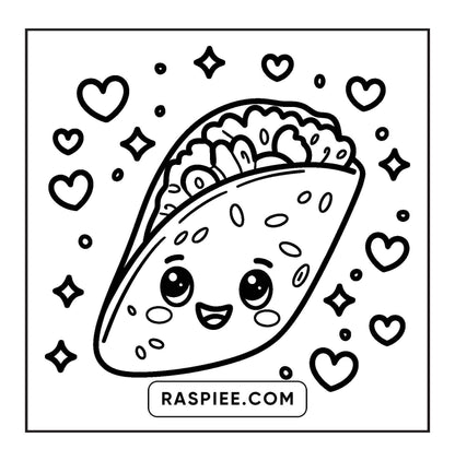 189 Bold and Easy Kawaii Food Coloring Pages