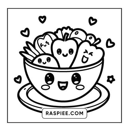 189 Bold and Easy Kawaii Food Coloring Pages