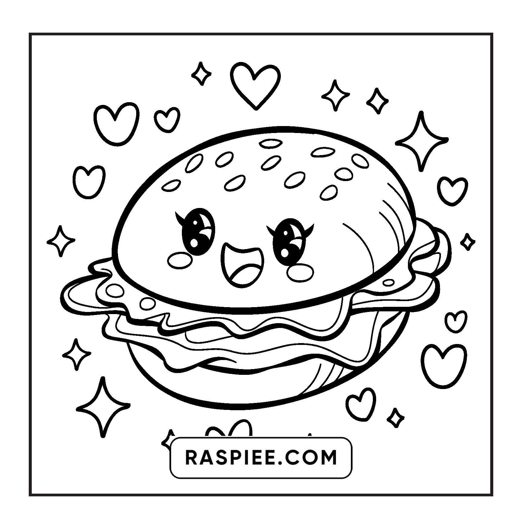 189 Bold and Easy Kawaii Food Coloring Pages