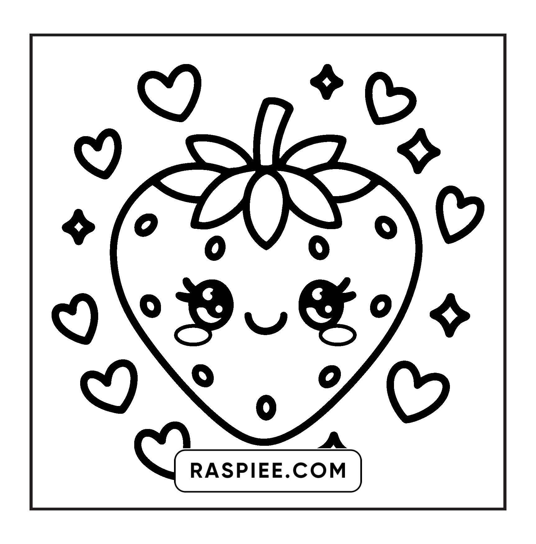 189 Bold and Easy Kawaii Food Coloring Pages